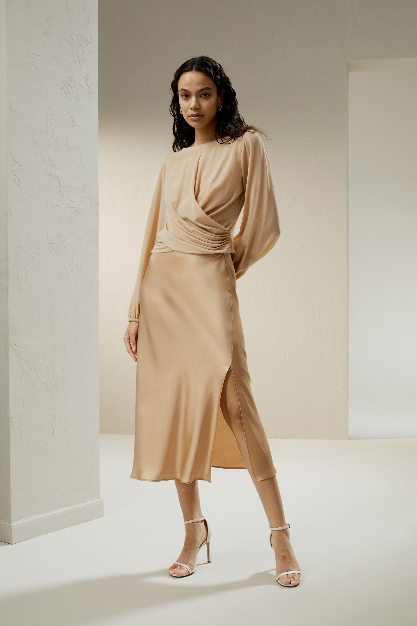 LILYSILK Silk Skirt Pleated - for Women - Black 100% Silk - Luxurious Bias Cut Skirt 16 Product Image