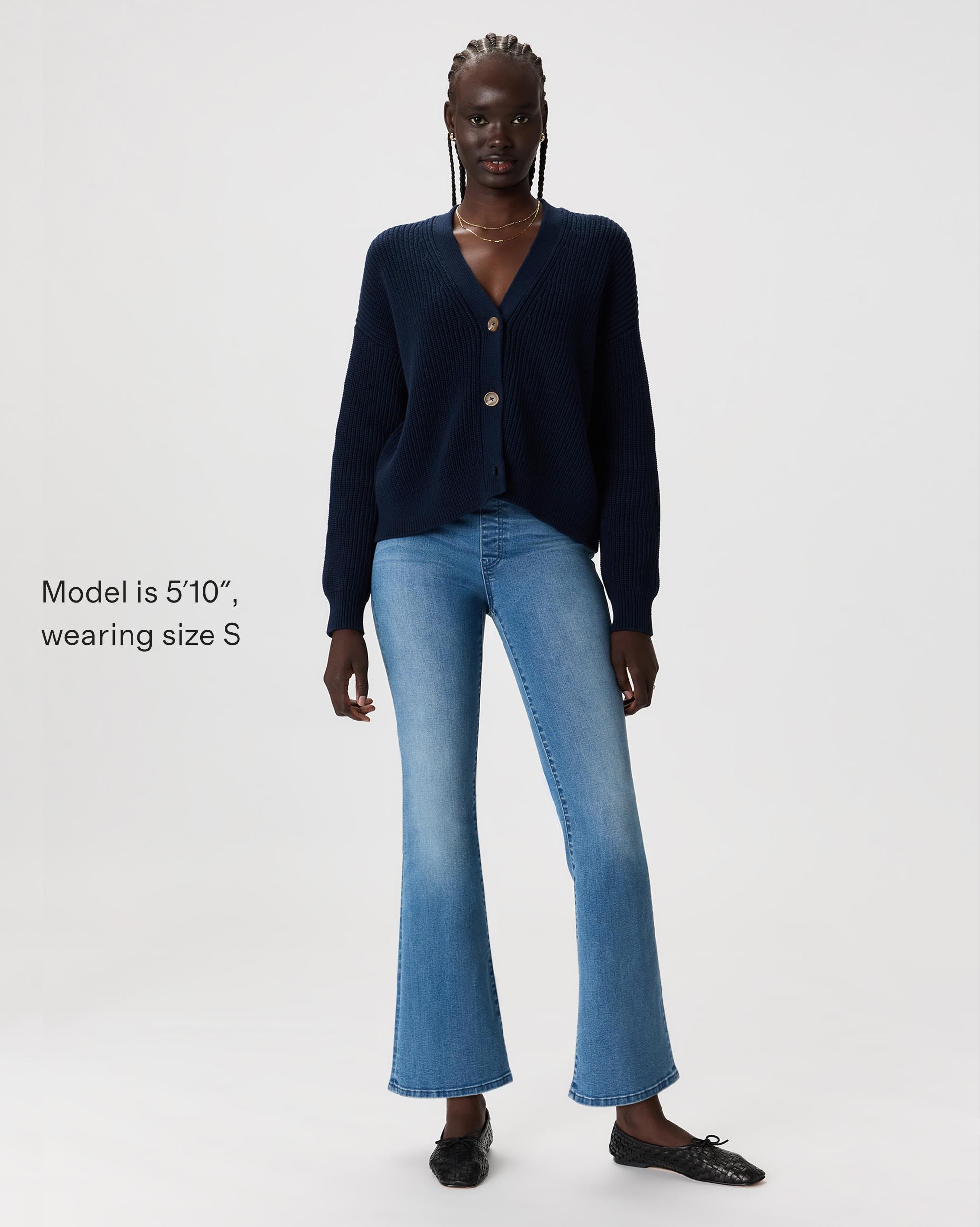 Quince | Women's Nina Stretch Pull-On Flare Jeans Cotton Product Image