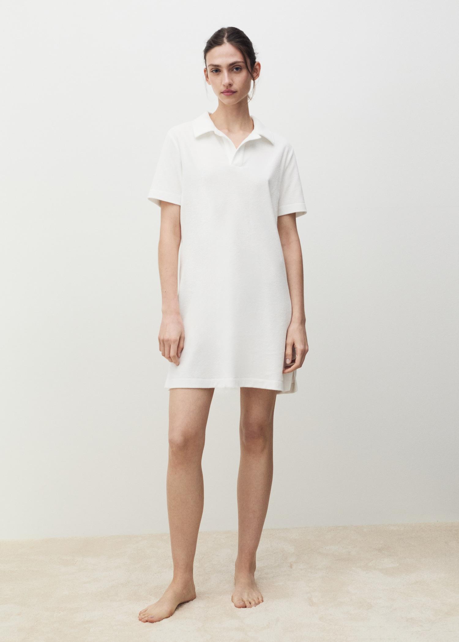 Terry cotton nightdress - Women | MANGO USA Product Image