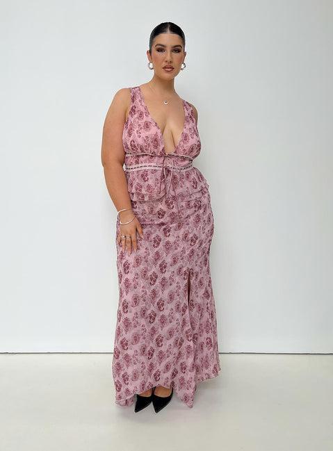 Nikolise Maxi Skirt Purple Curve Product Image