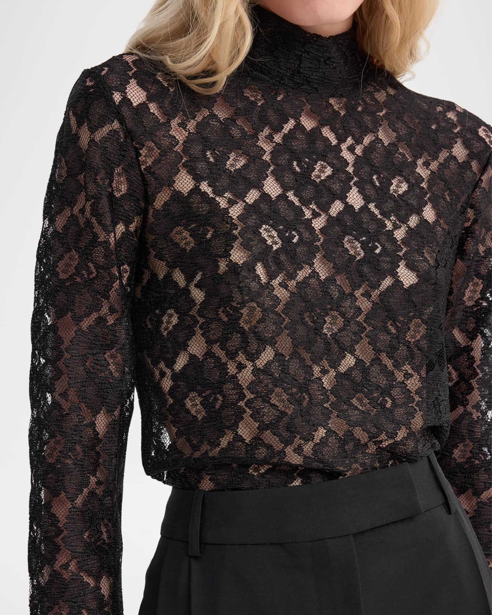 Lace Turtleneck Top Product Image