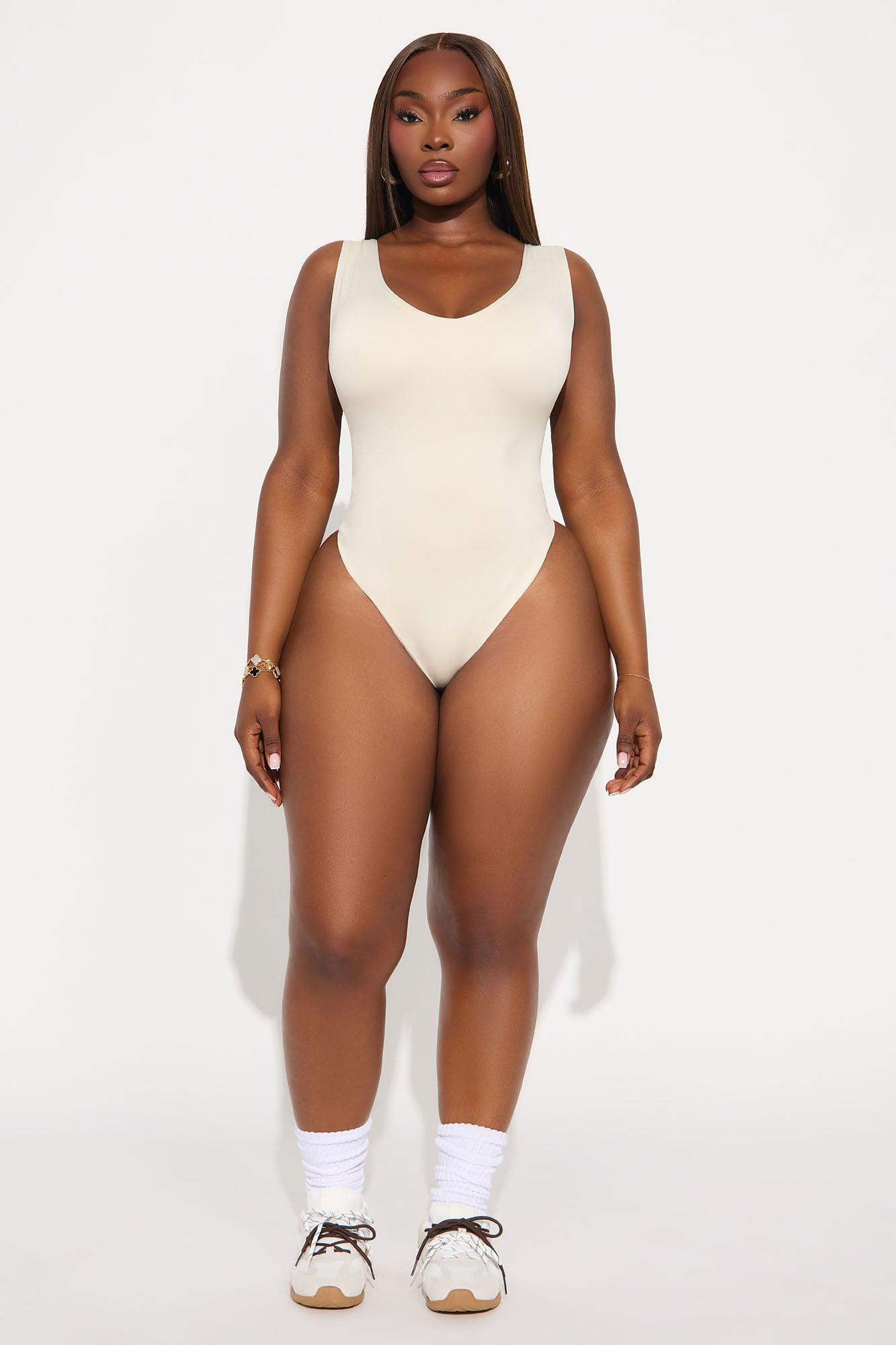 Contour Double Lined V-Neck Bodysuit - Bone Female Product Image