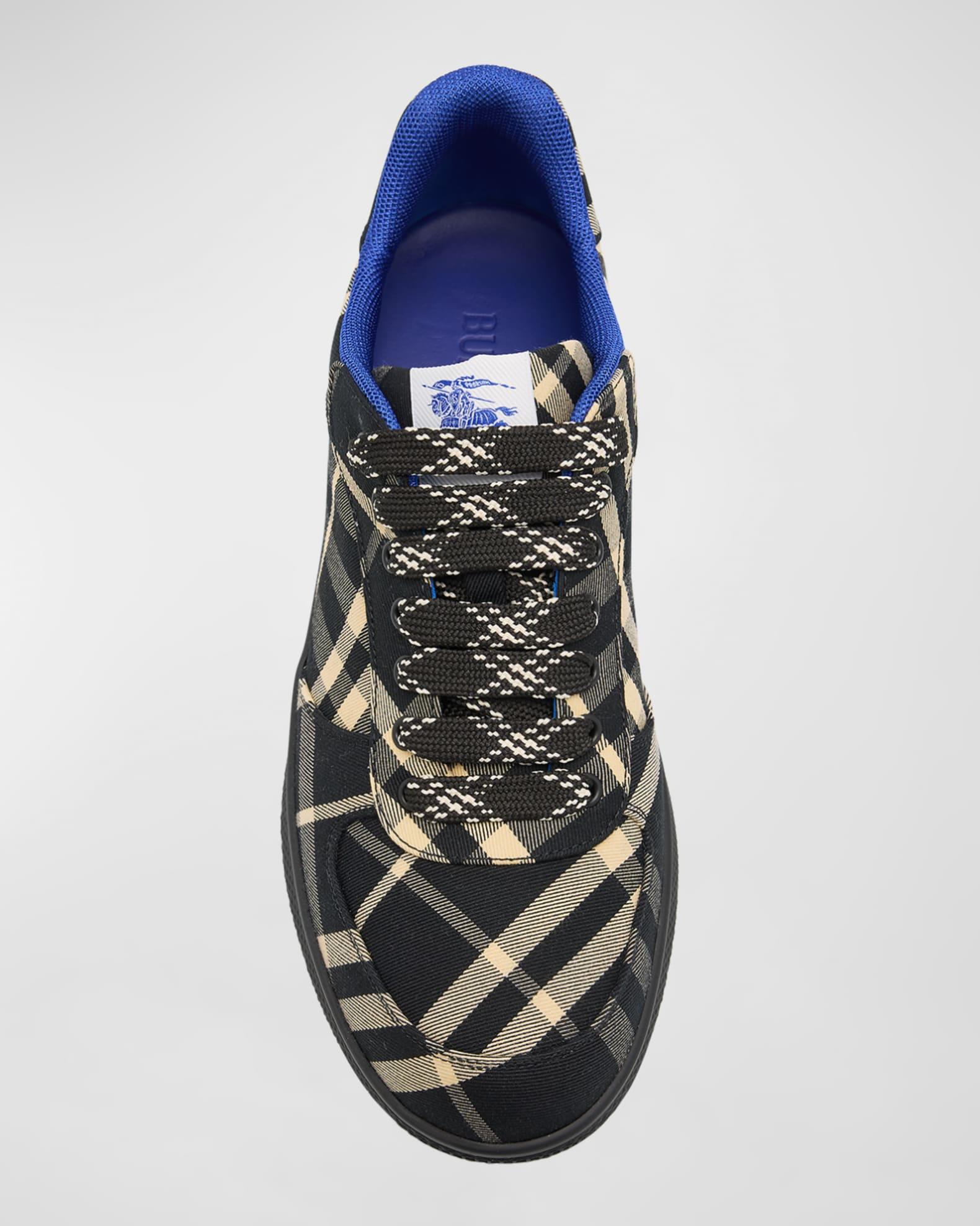 Men's Check Low-Top Sneakers Product Image