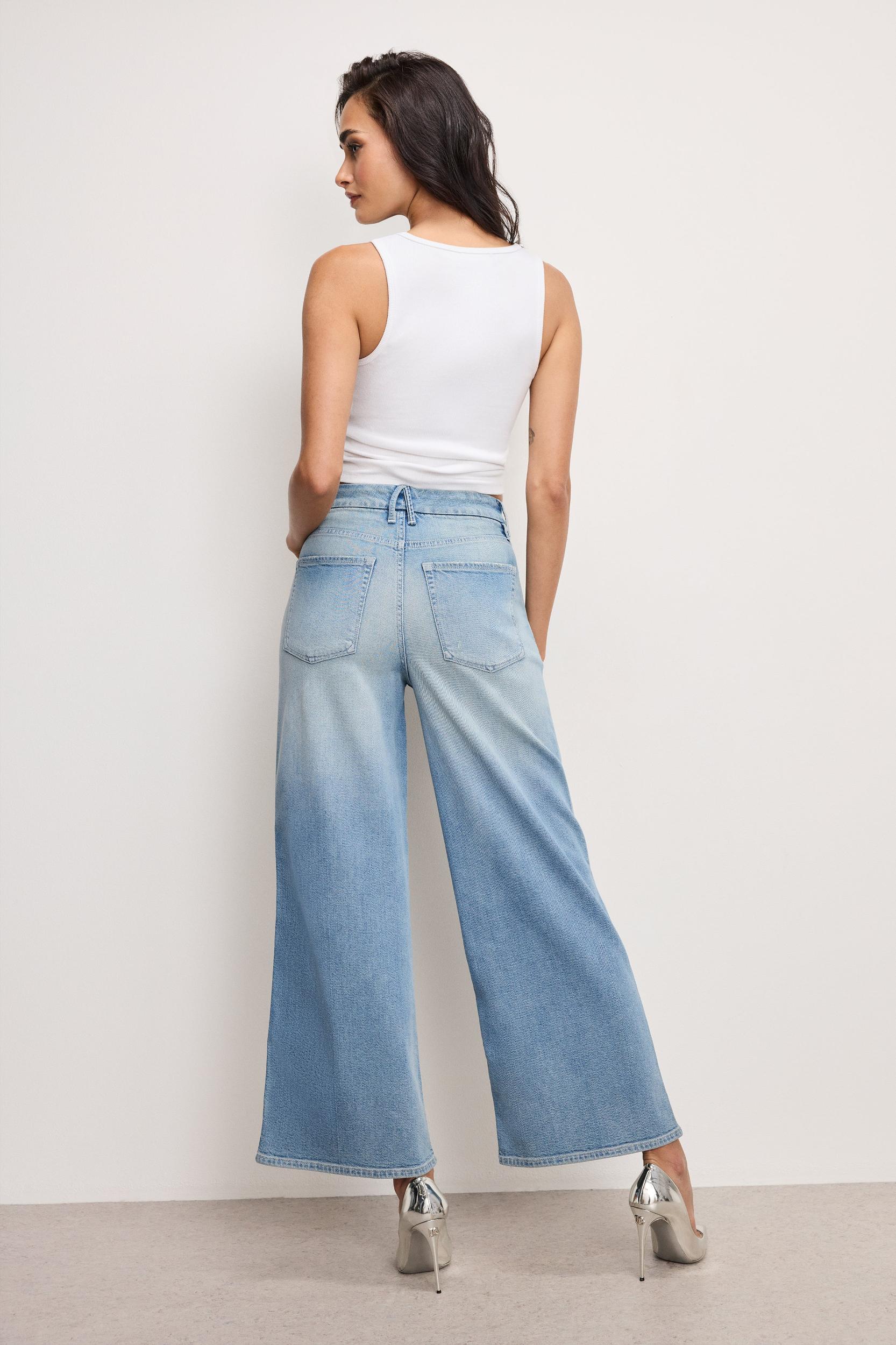 GOOD SKATE WIDE CROPPED JEANS | INDIGO958 Product Image