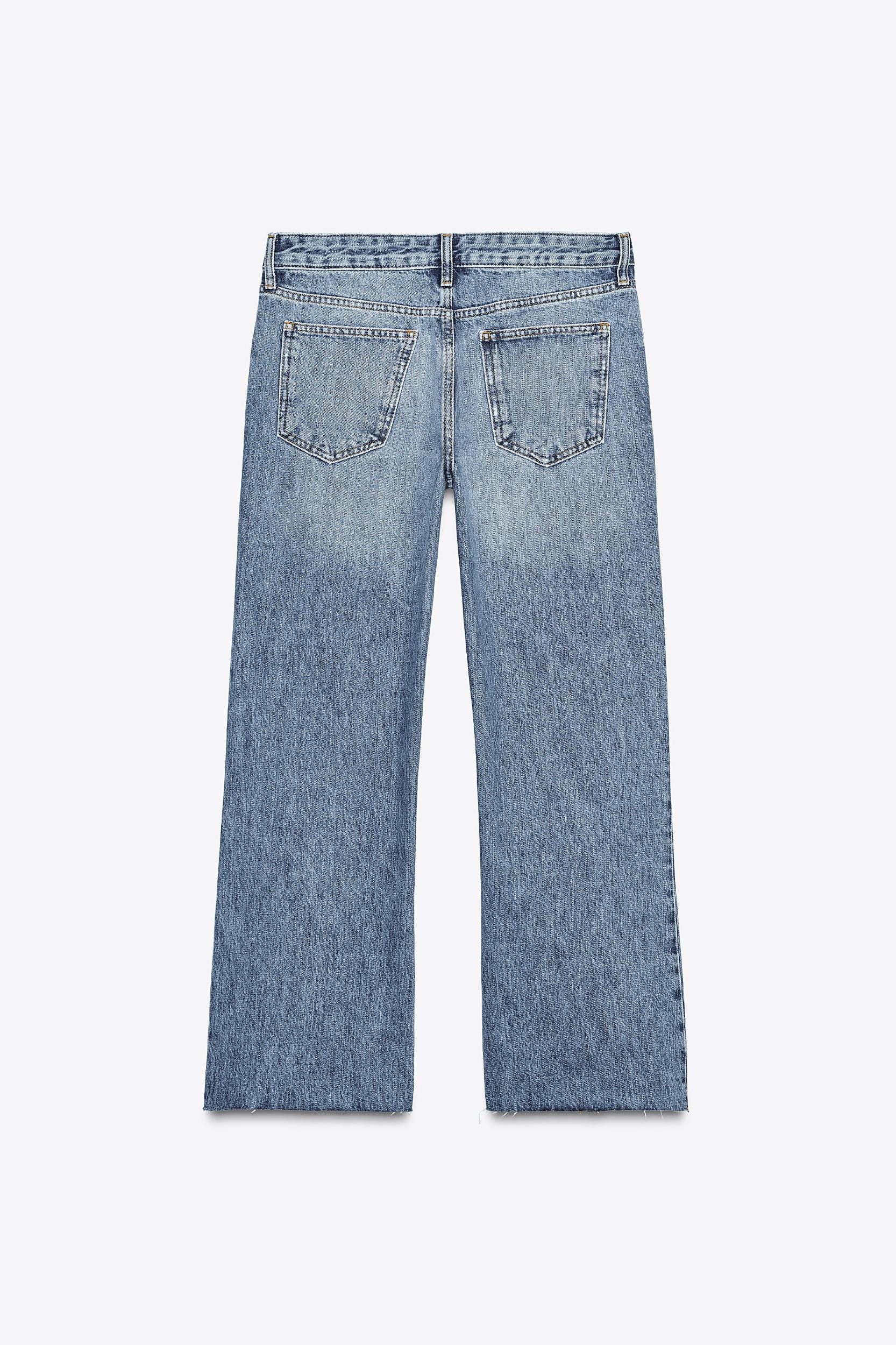 ZW COLLECTION LOW-RISE CROPPED FLARE JEANS Product Image