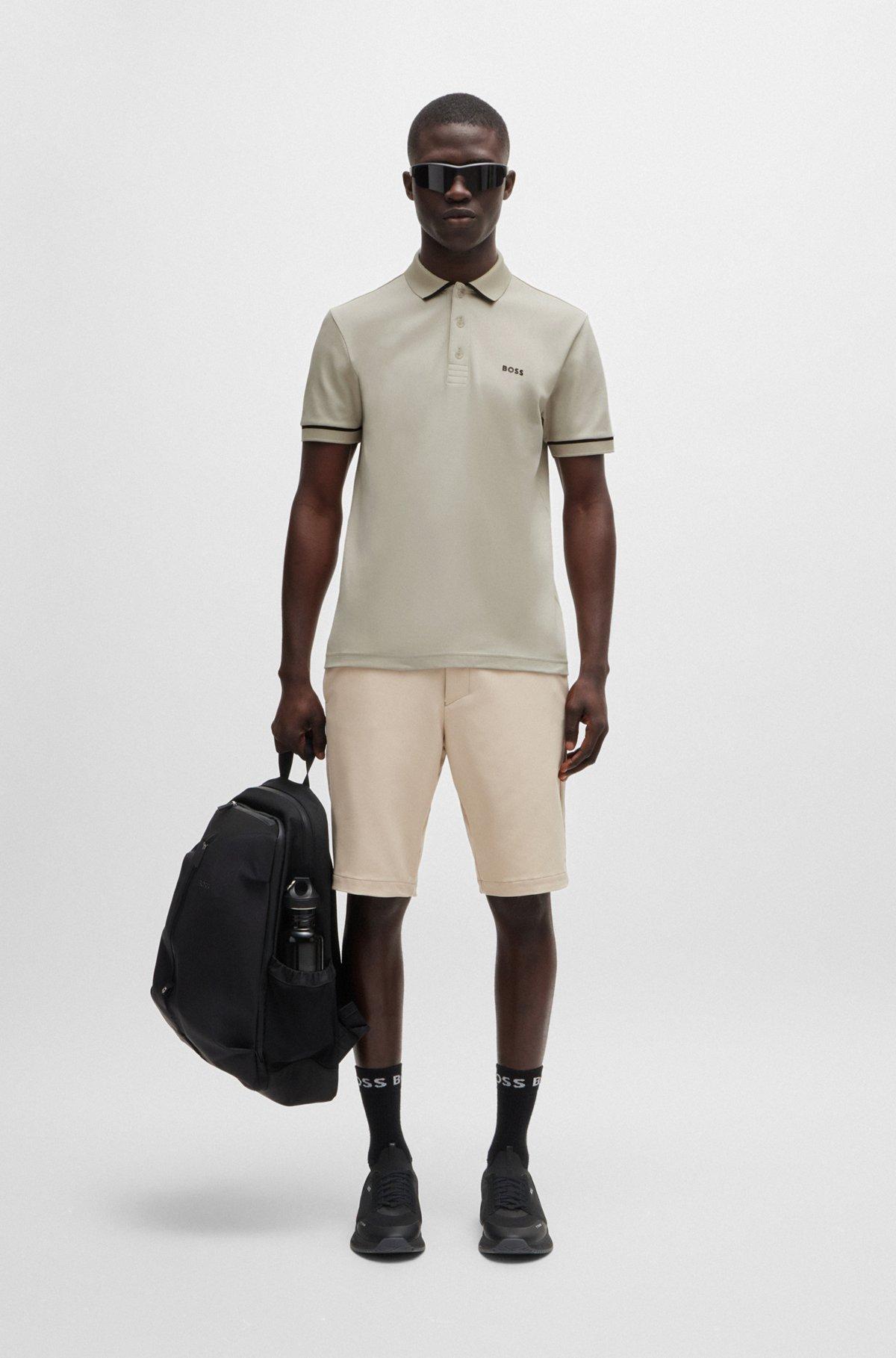 Interlock-cotton slim-fit polo shirt with contrast trims Product Image