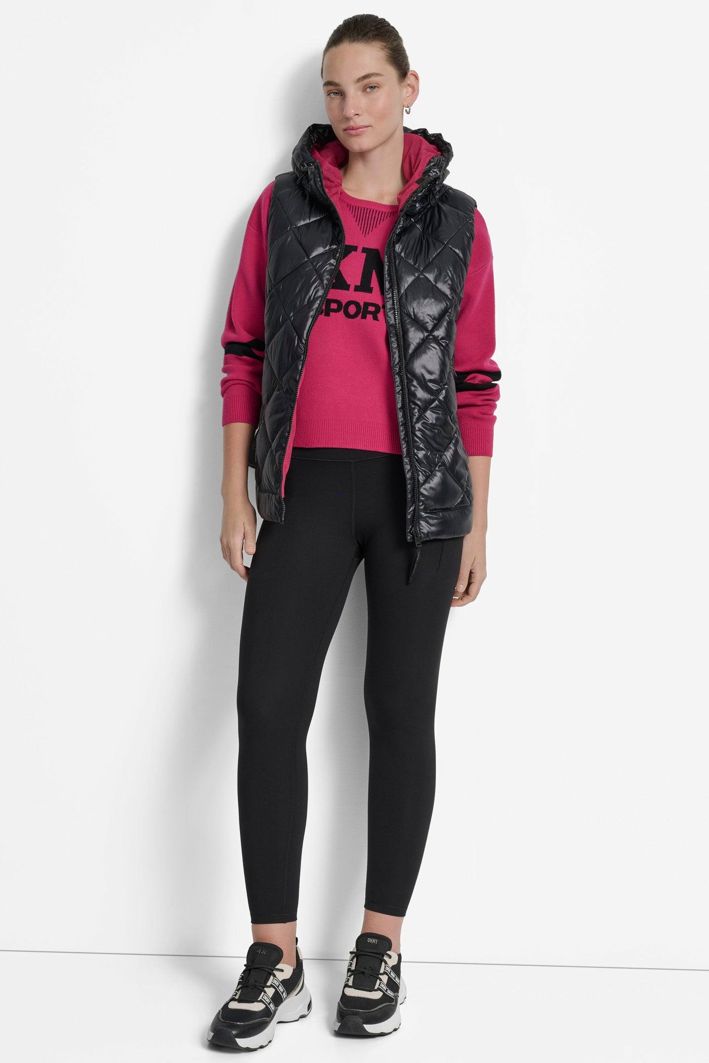 QUILTED HOODED VEST Product Image