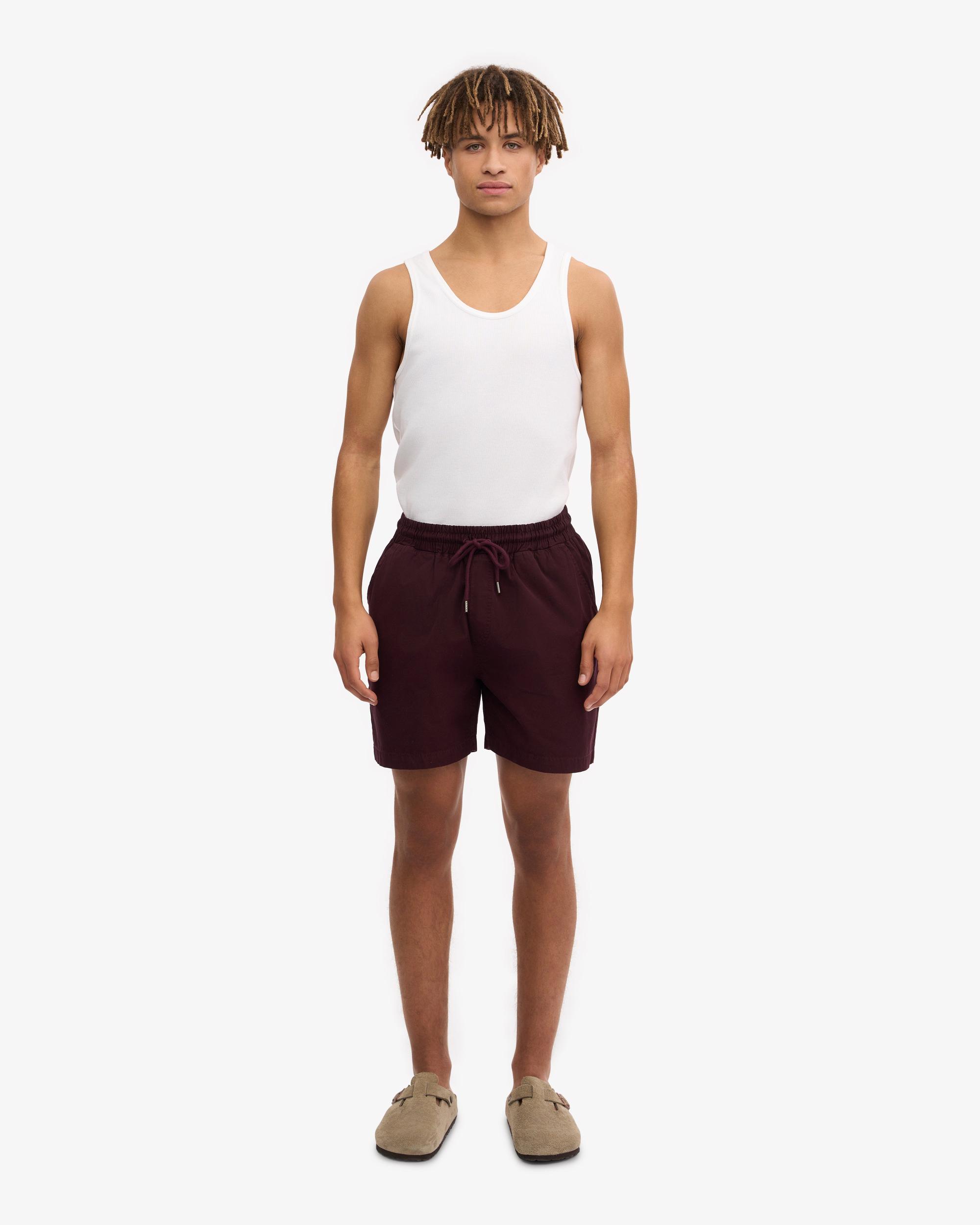 Organic Twill Shorts - Oxblood Red Product Image