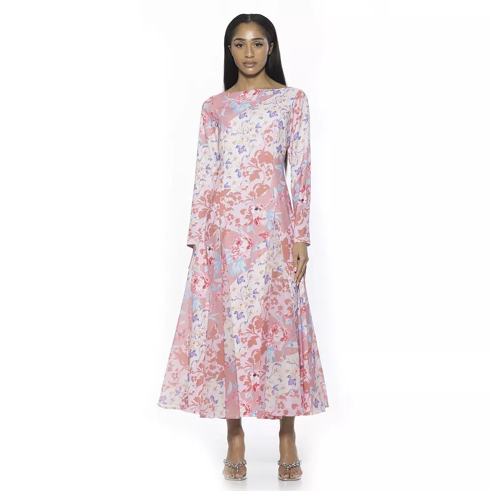 Women's ALEXIA ADMOR Elodie Crewneck Long Sleeve Midi Dress,  Product Image