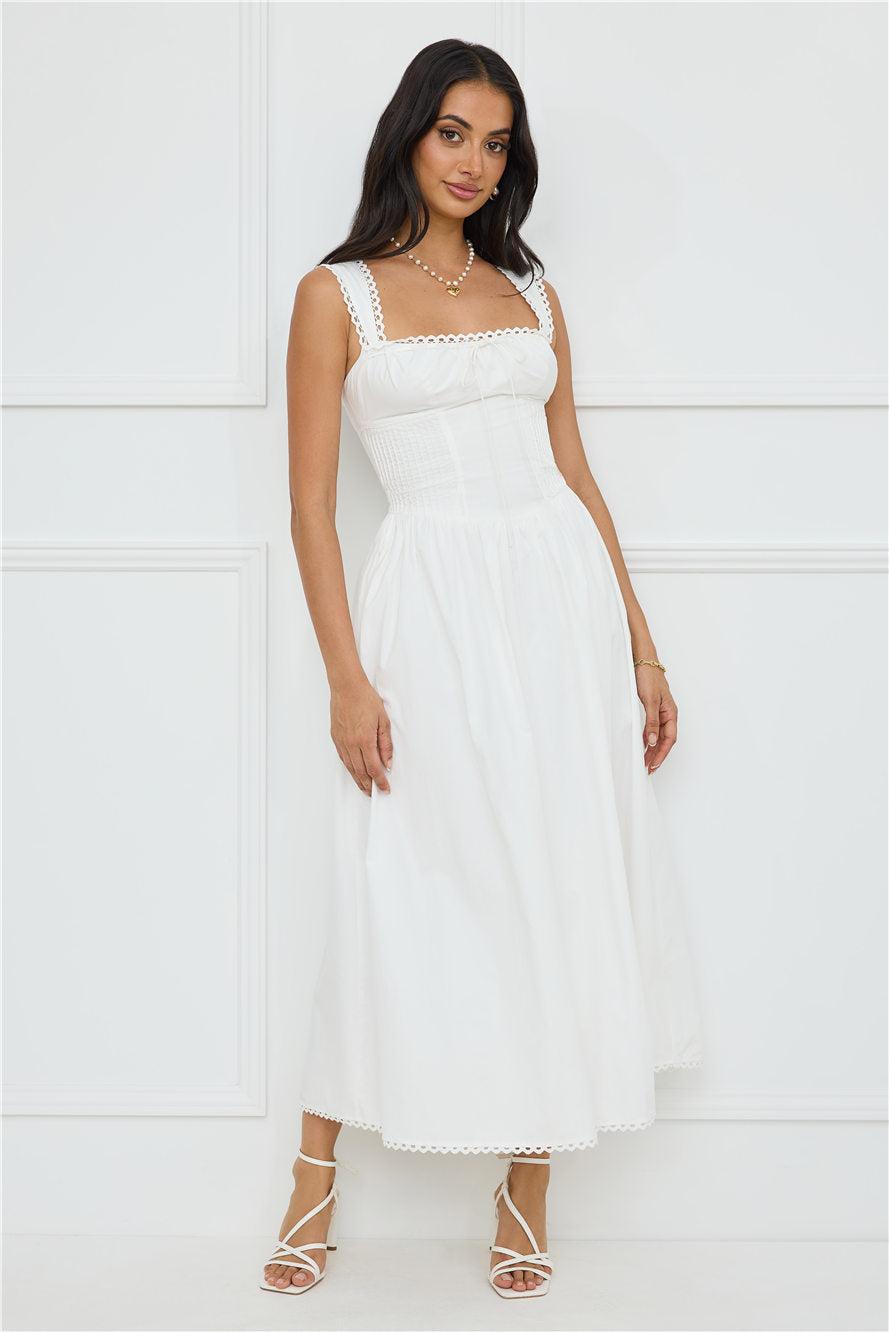 Luxe Serene Midi Dress White Product Image