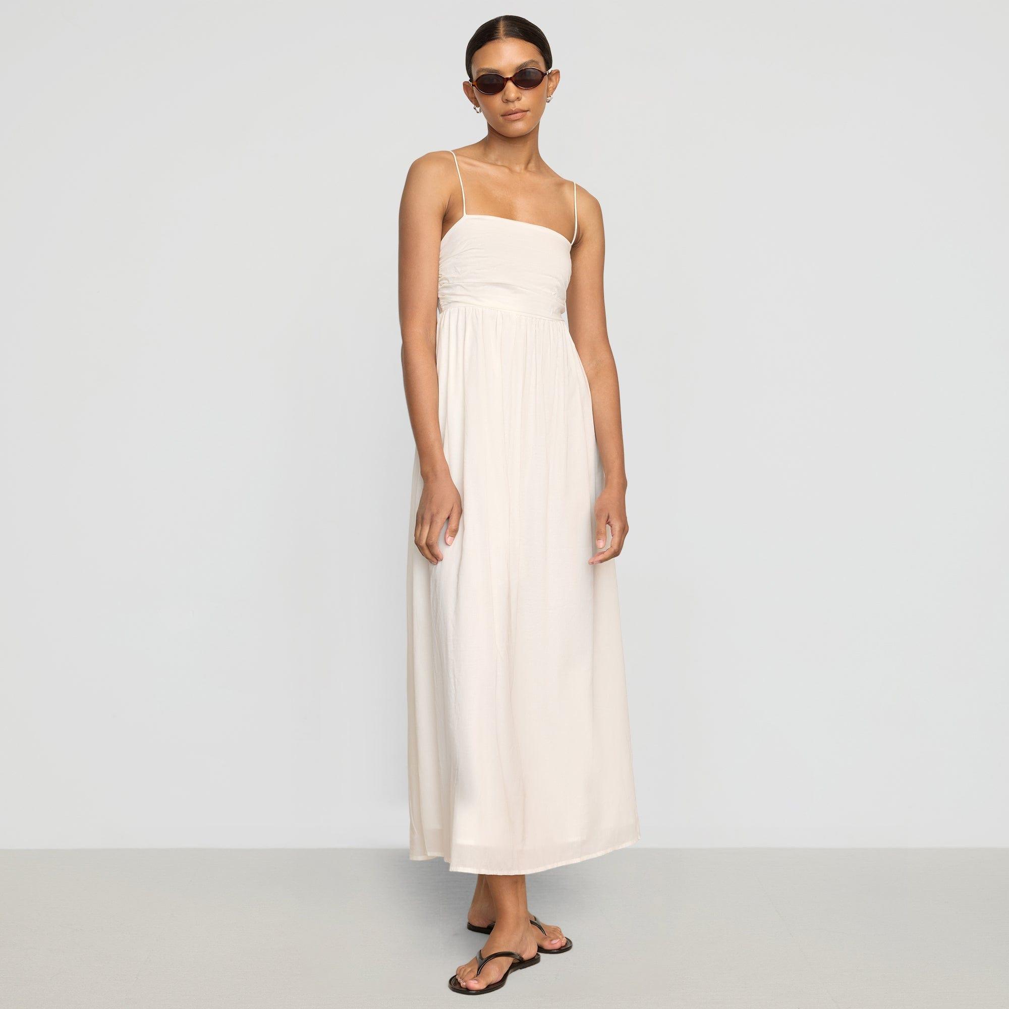 Aurora Ruched Organic Cotton Maxi Dress Product Image