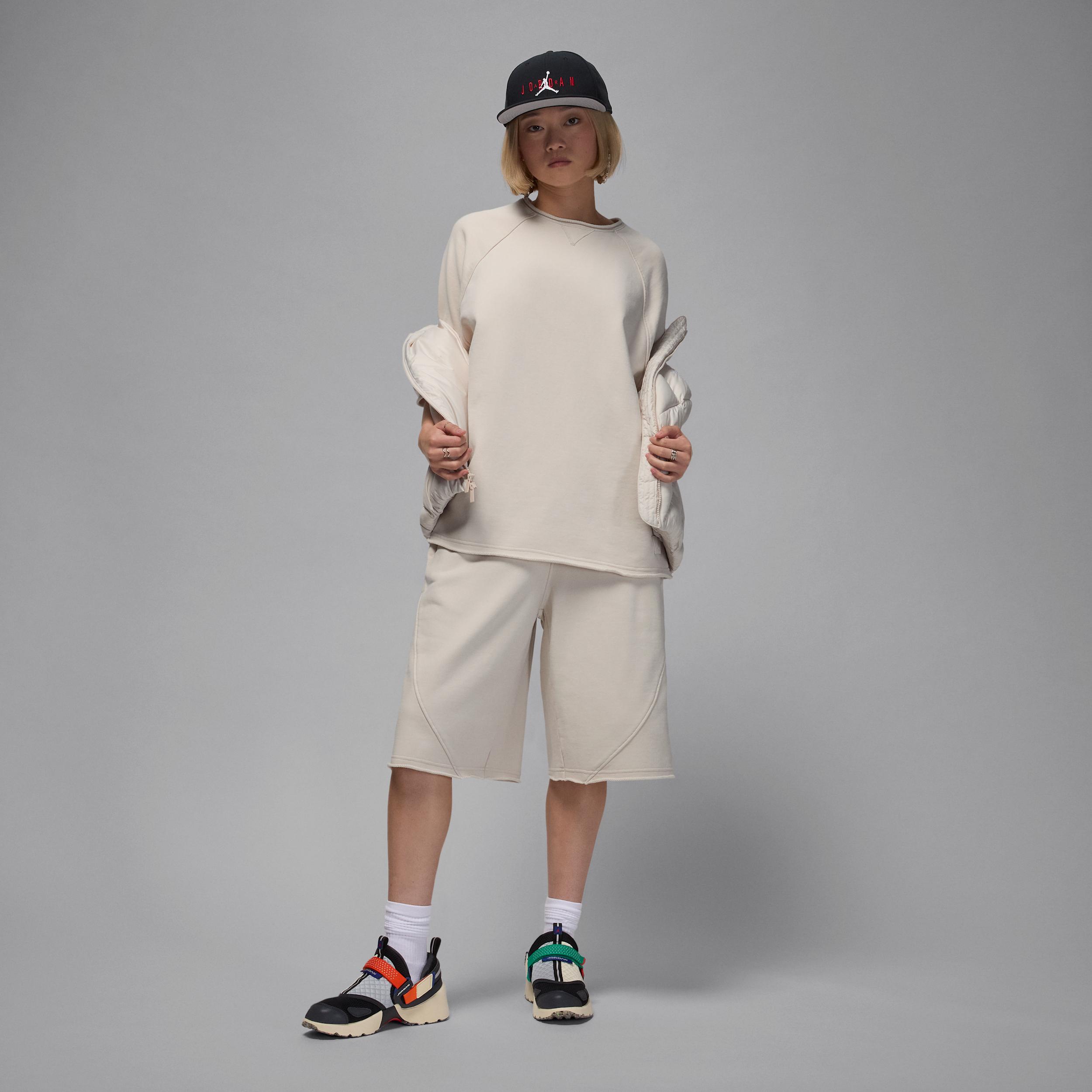 Womens Jordan Flight Fleece Oversized Short-Sleeve French Terry Top | IB9850-017 Product Image