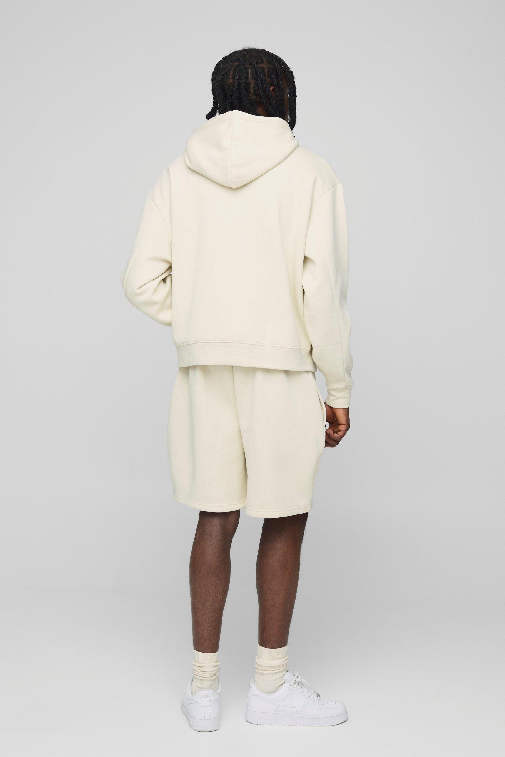 Oversized Boxy Man Hooded Short Tracksuit | boohooMAN USA Product Image