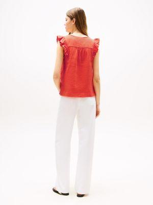 Muslin Flutter-Sleeve Top Product Image