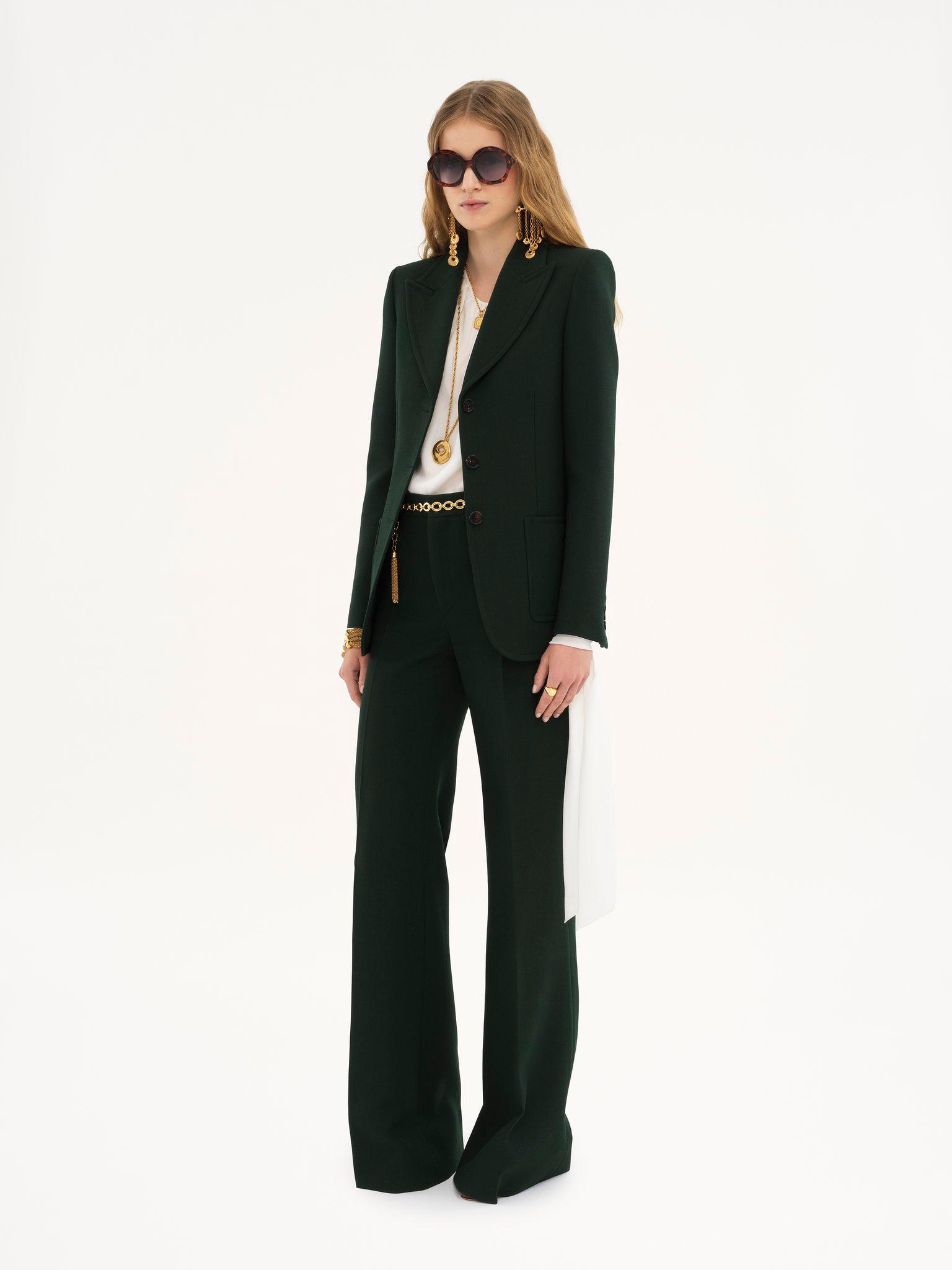 Tailored jacket in wool crêpe Product Image