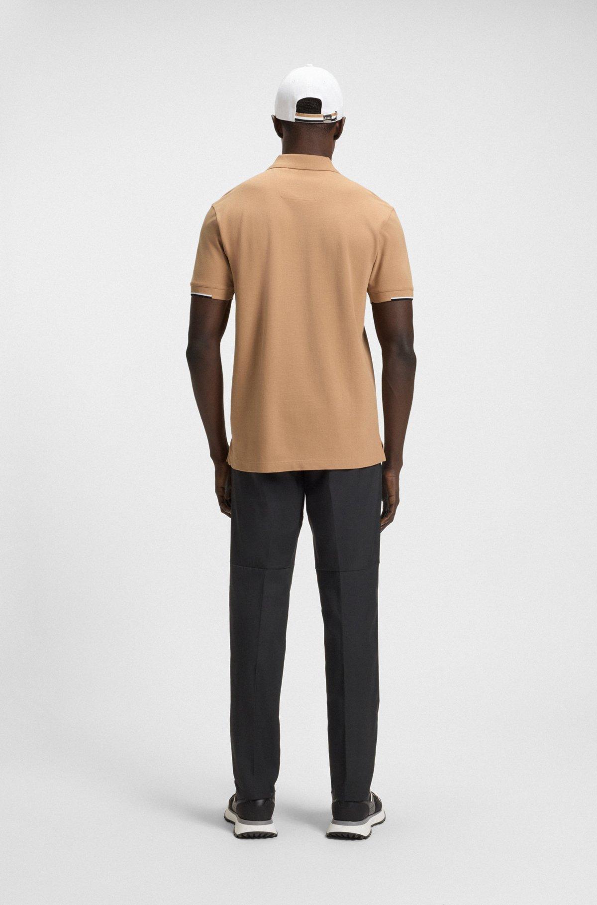 Active Paddy mercerized-cotton polo shirt with grid trims Product Image