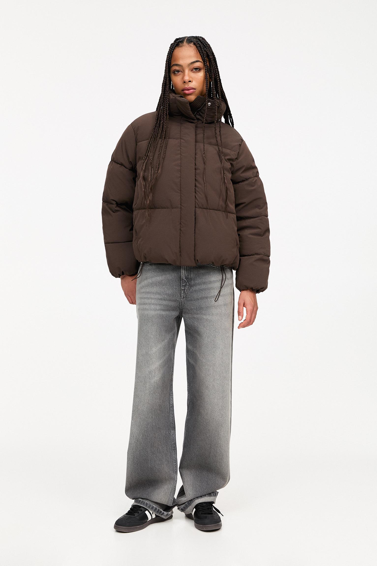 Puffer jacket with a high neck Product Image
