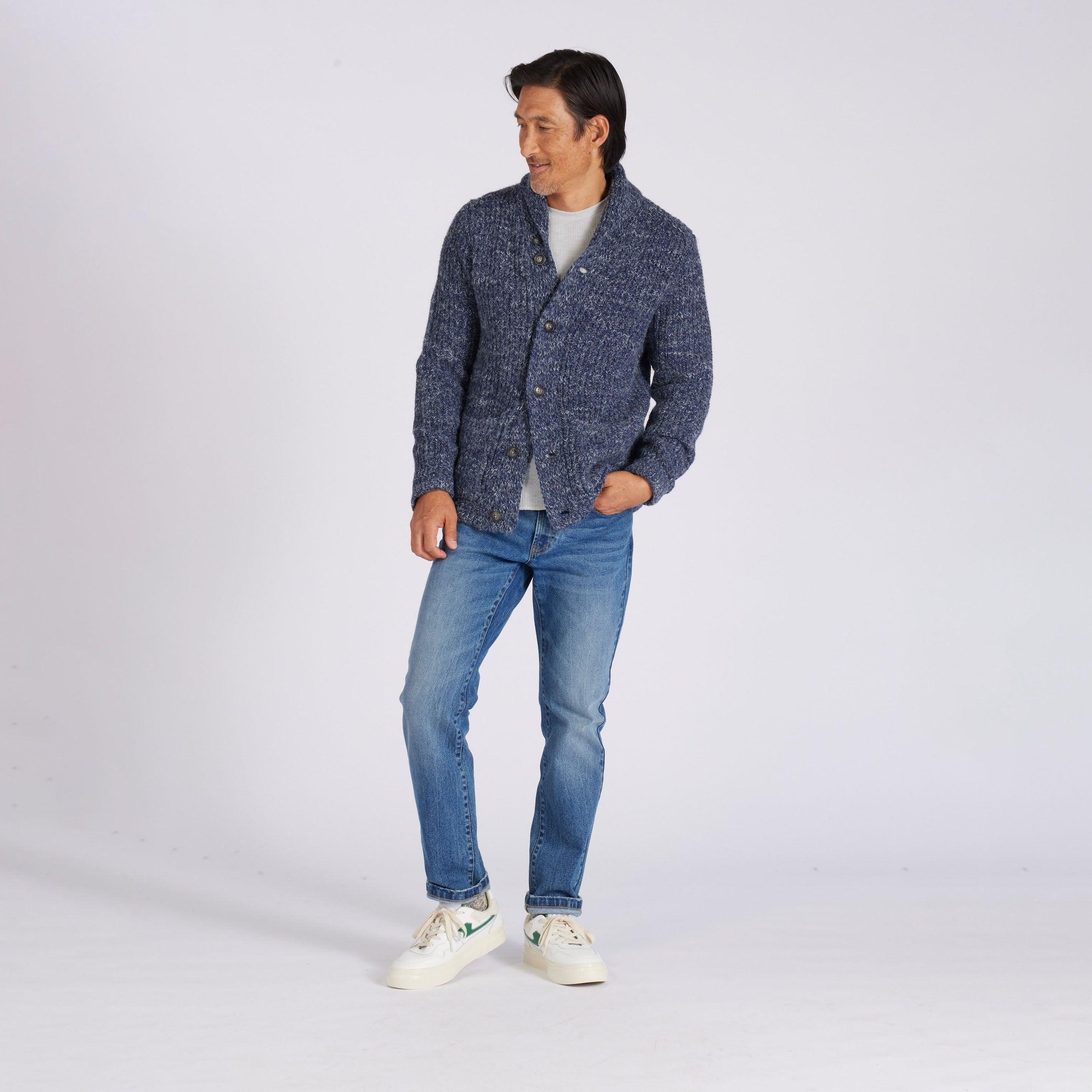 Alfred's Shawl Cardigan Sweater - Insignia Blue Product Image