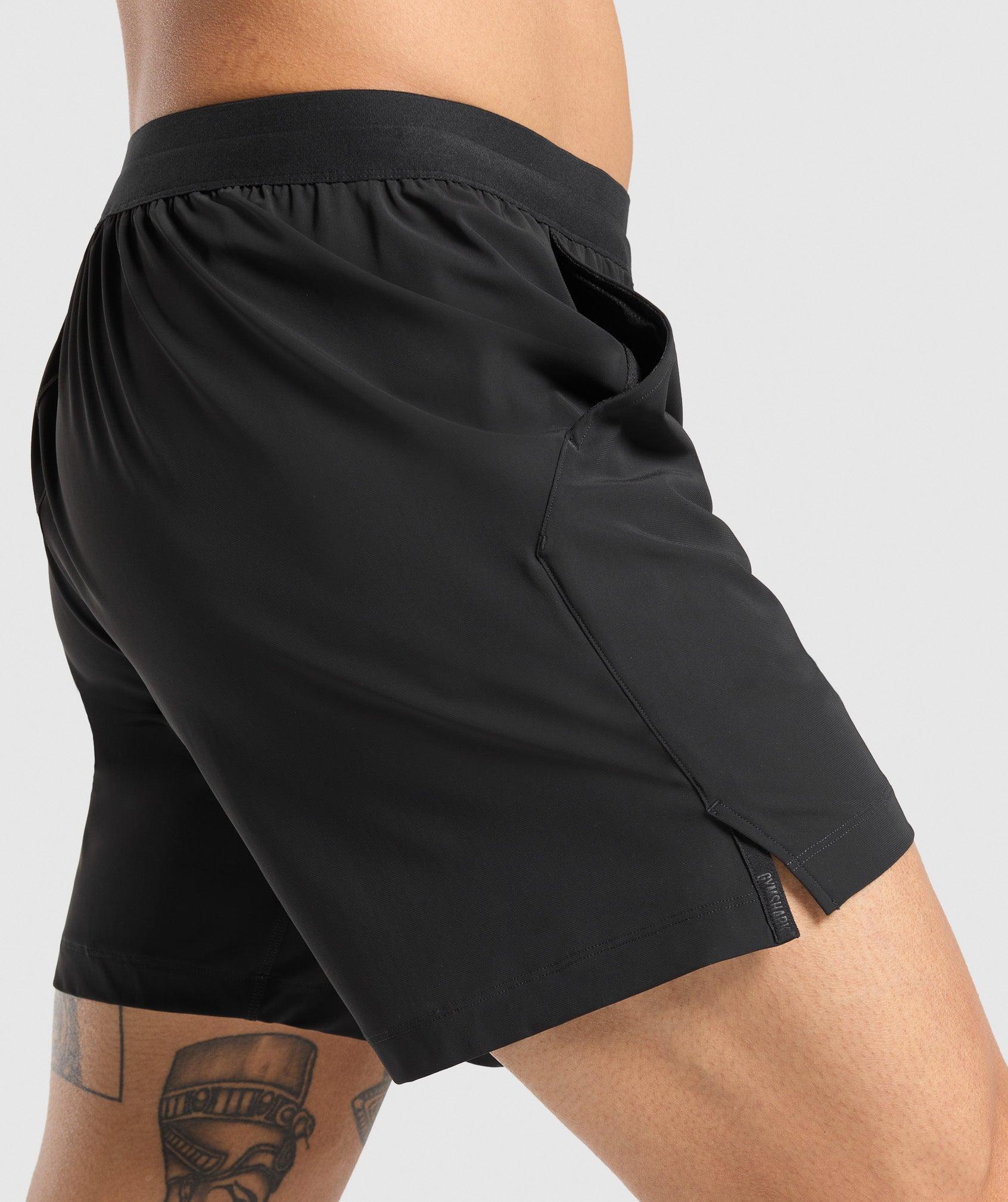 Gymshark Hybrid 6" Shorts - Black Male Product Image