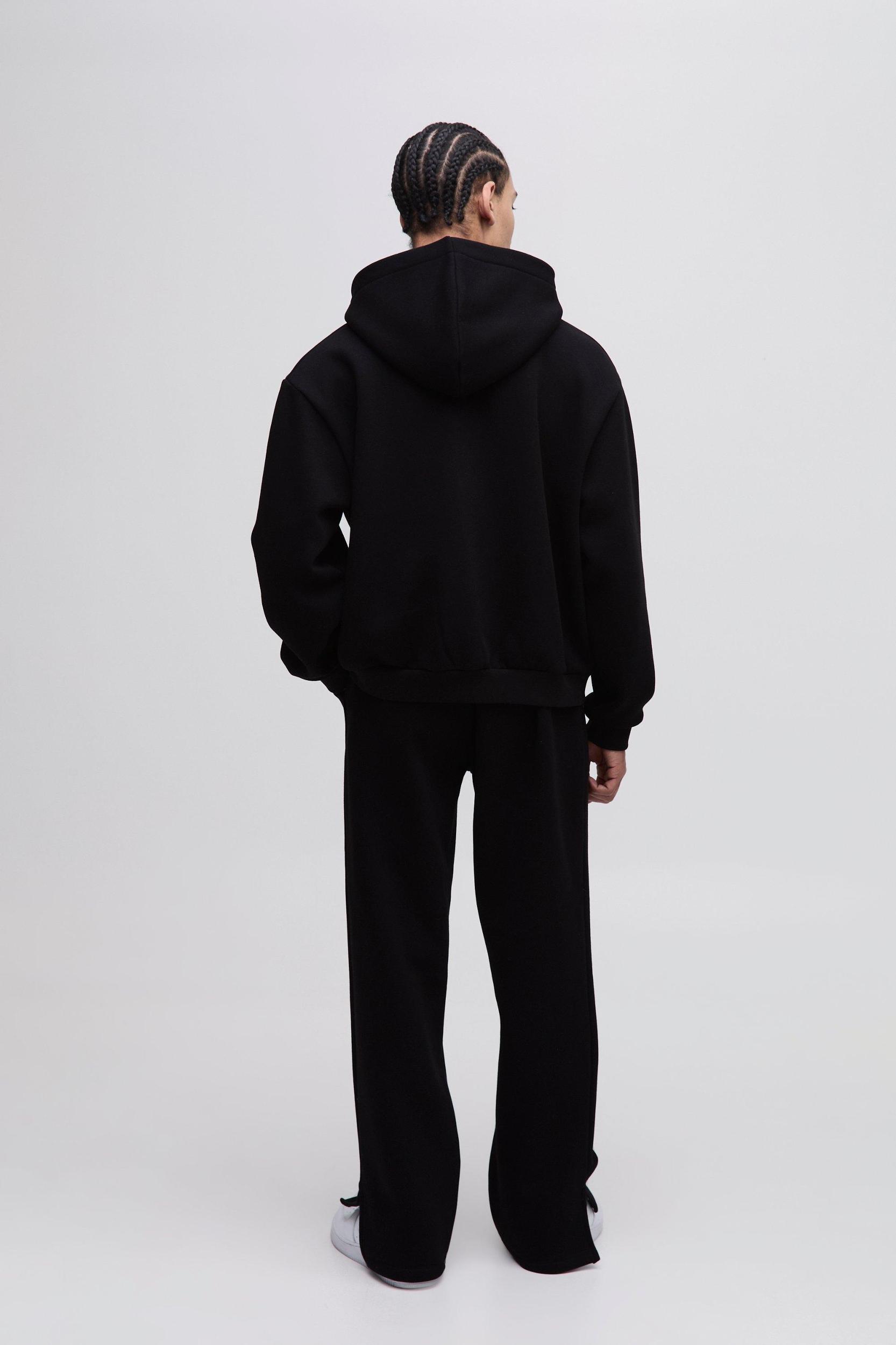 Oversized Boxy Gothic M Zip Hooded Tracksuit | boohooMAN USA Product Image