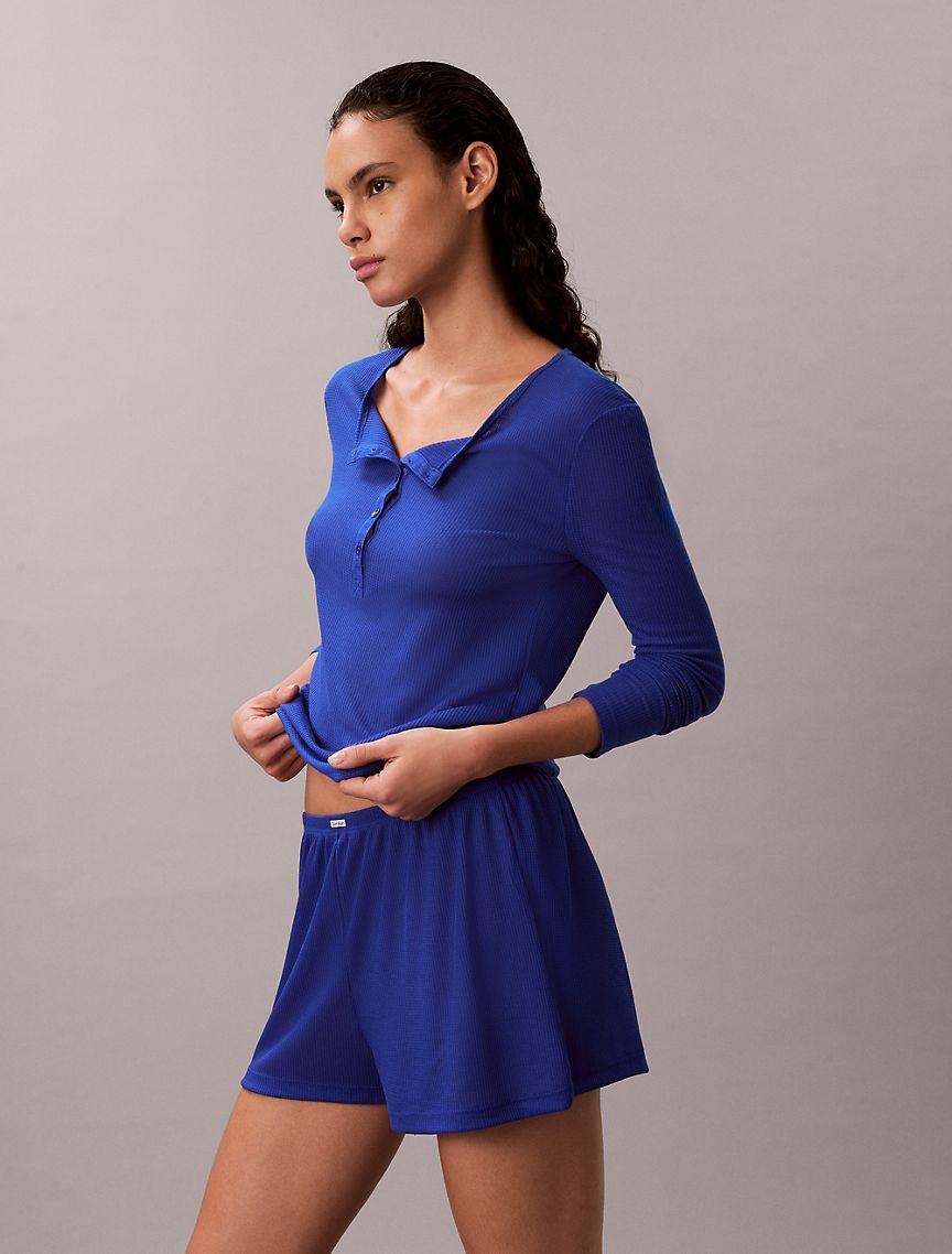 Lightweight Waffle Henley T-Shirt Product Image