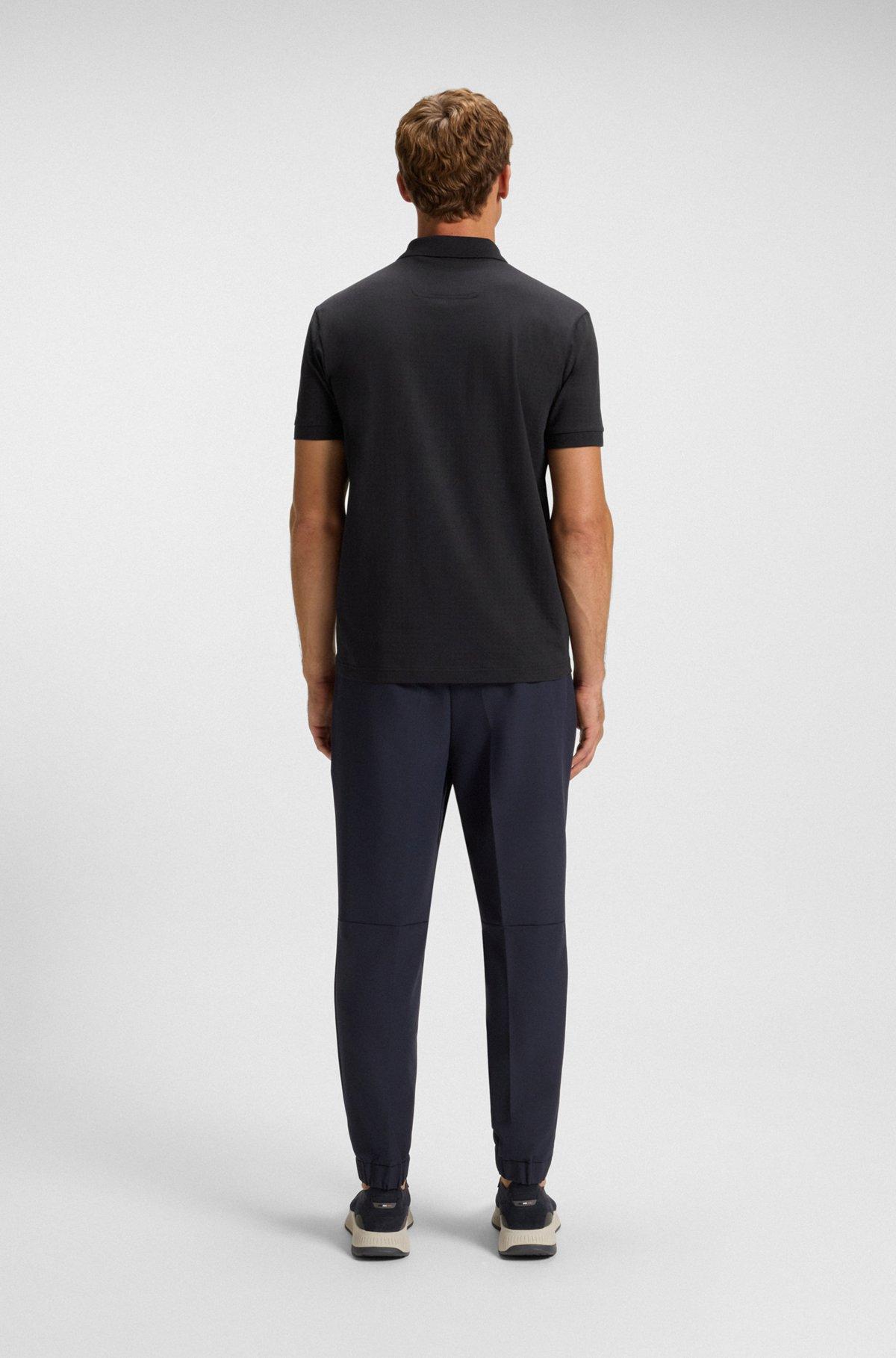 Cotton-piqué polo shirt with all-over print Product Image