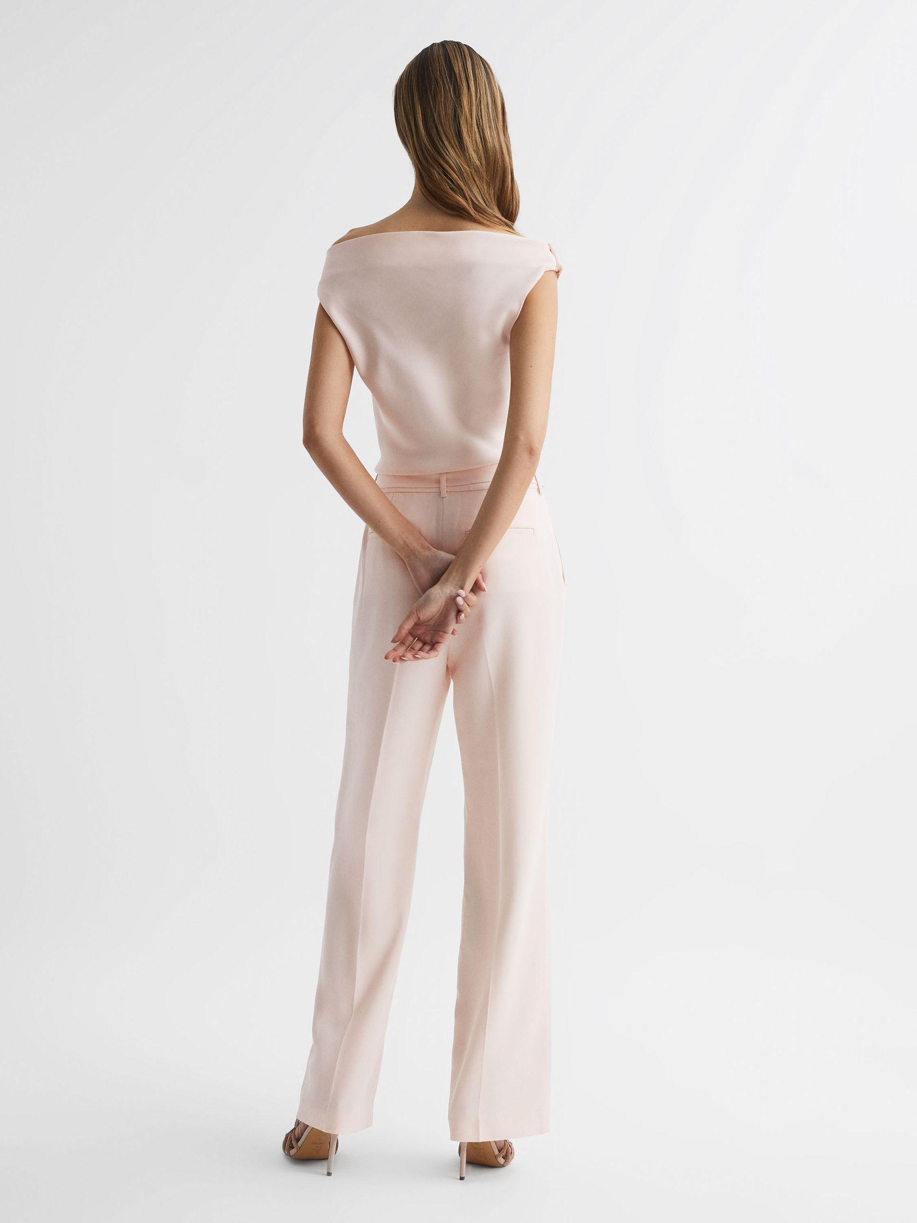 Off-The-Shoulder Jumpsuit in Nude Product Image