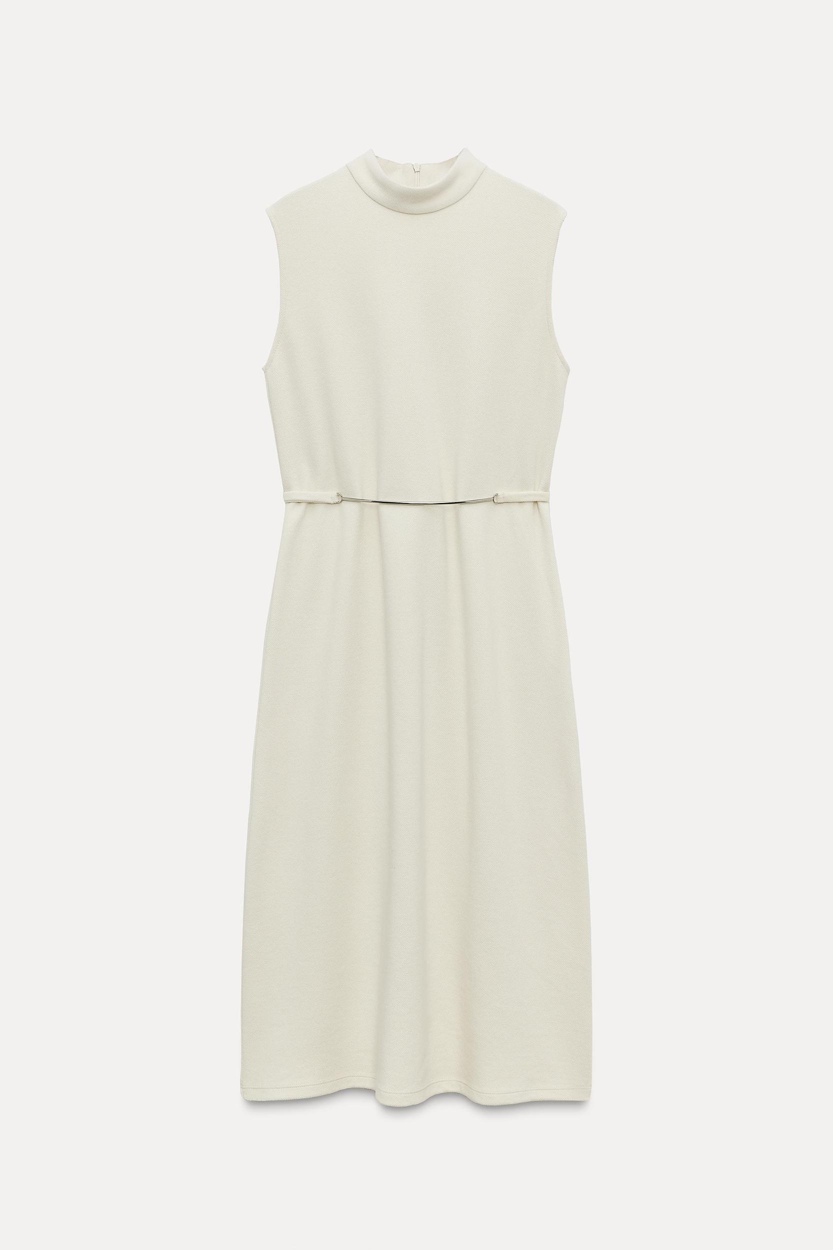 BELTED MIDI DRESS Product Image