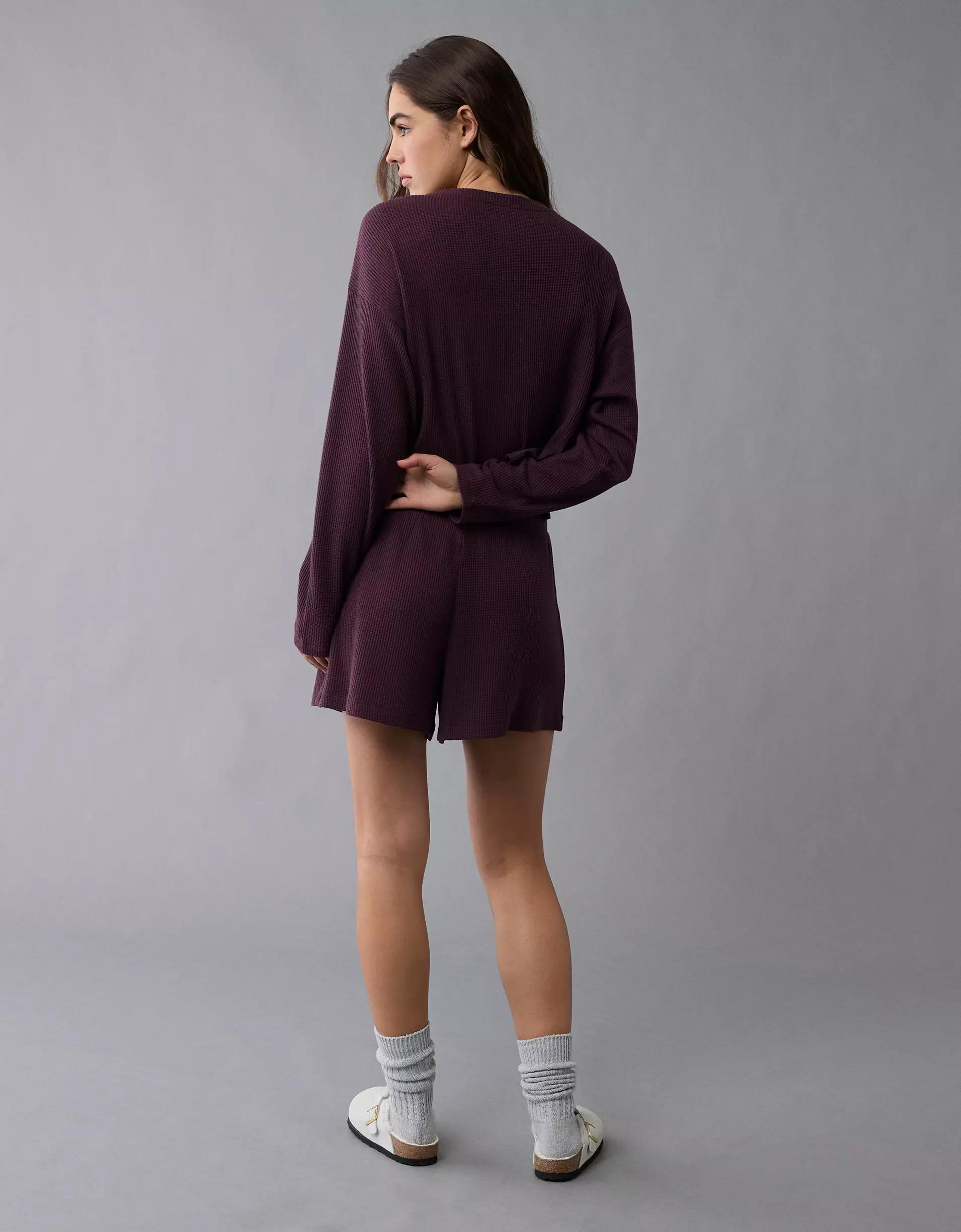 AE Luxe Plush Waffle Tee + Short Lounge Set Product Image