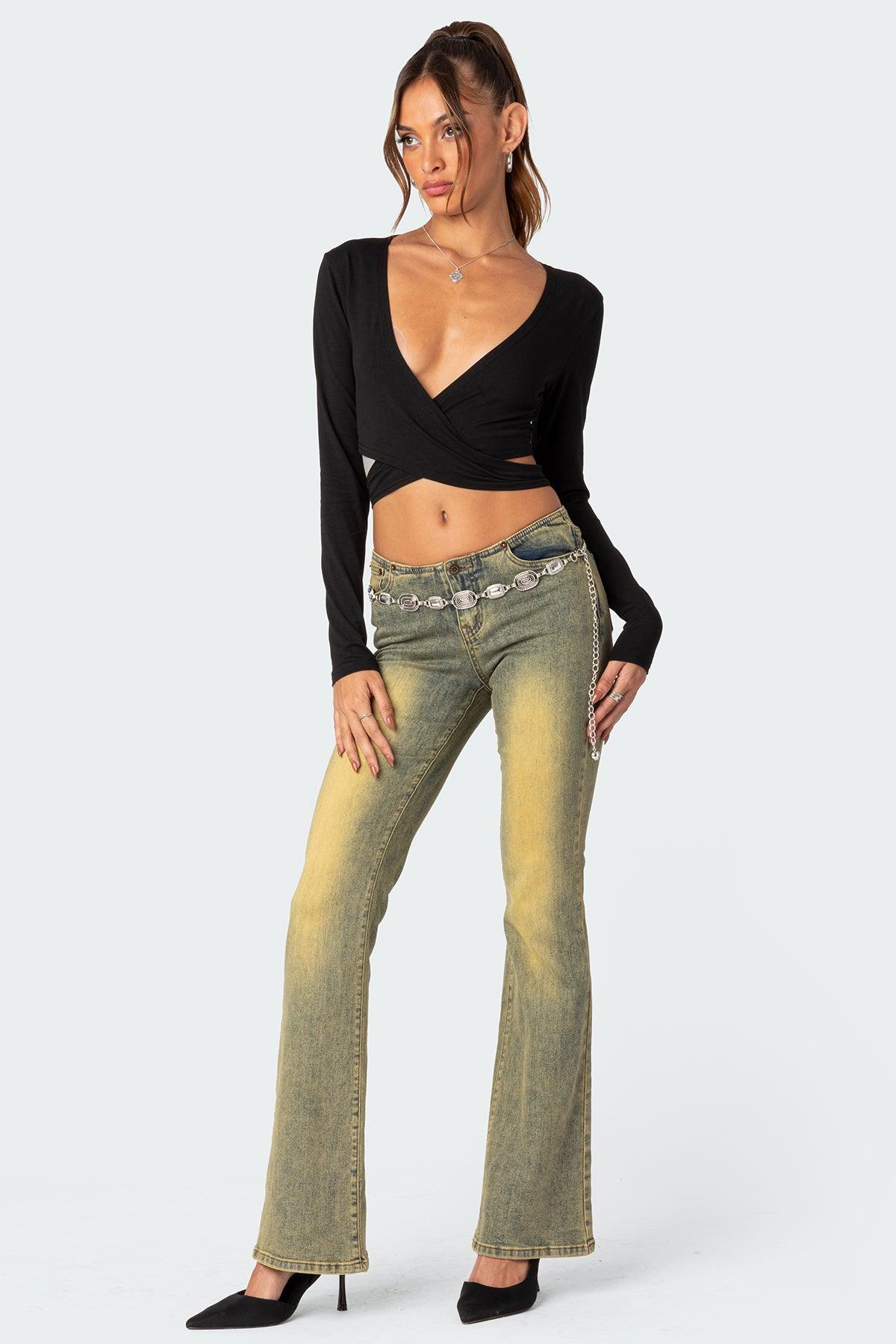 Layla Wrap Crop Top Product Image