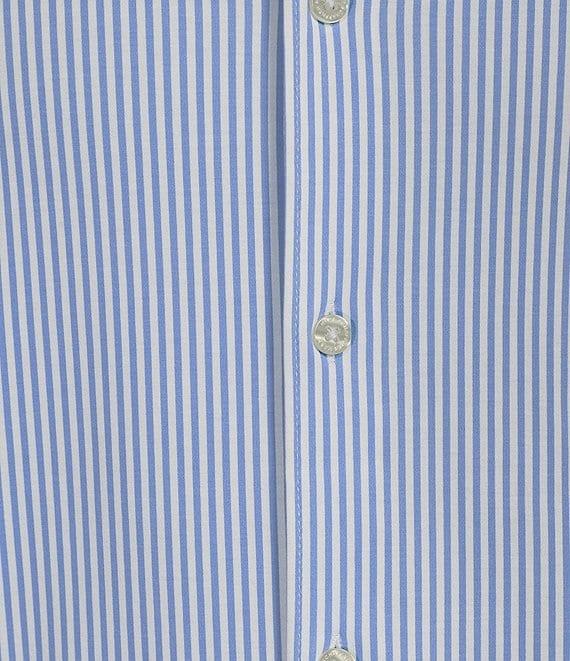 Hart Schaffner Marx State Street Essentials Long Sleeve Stripe Albini Knit 4Flex Coatfront Shirt Product Image
