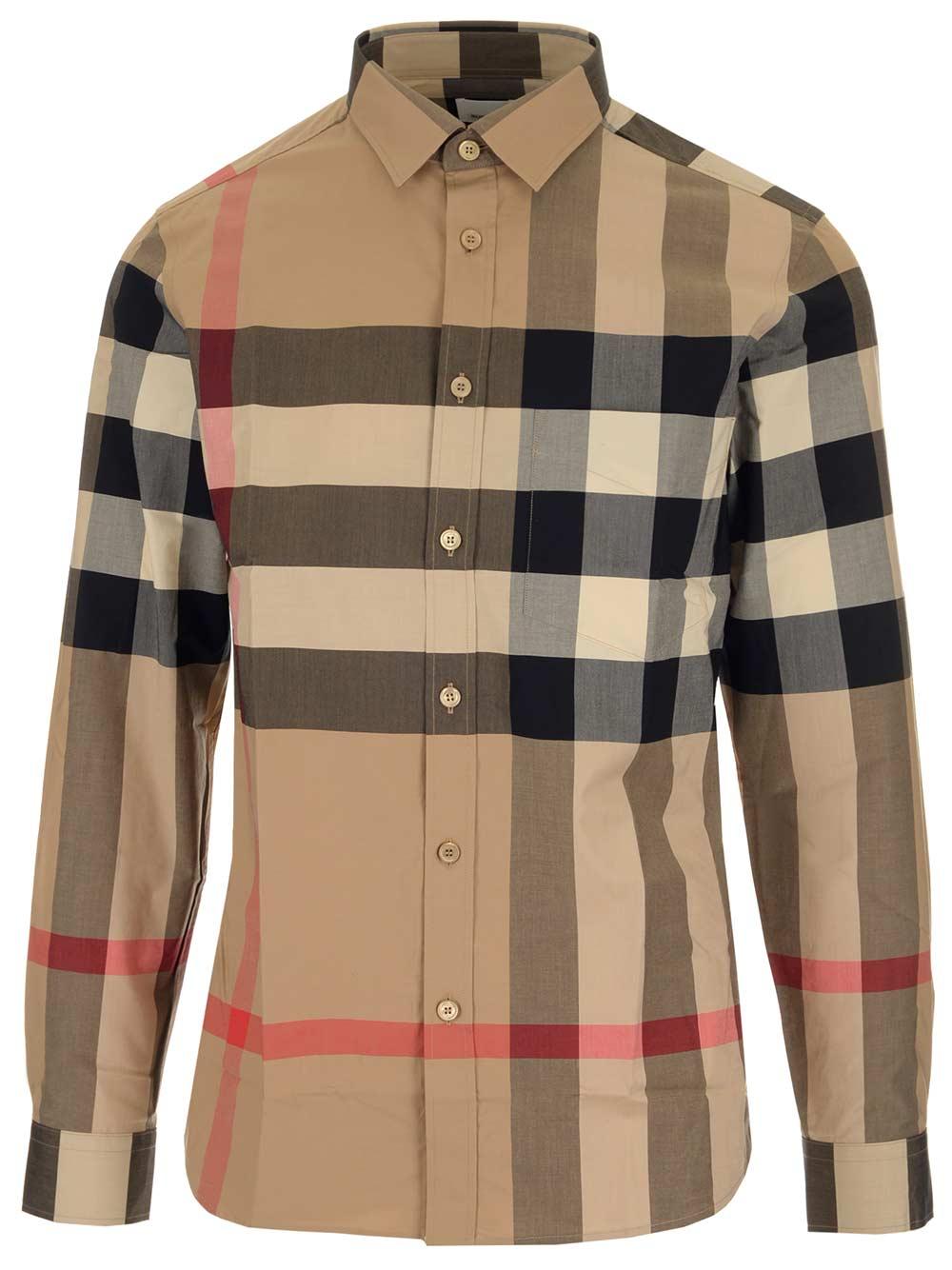 checkered cotton shirt Product Image