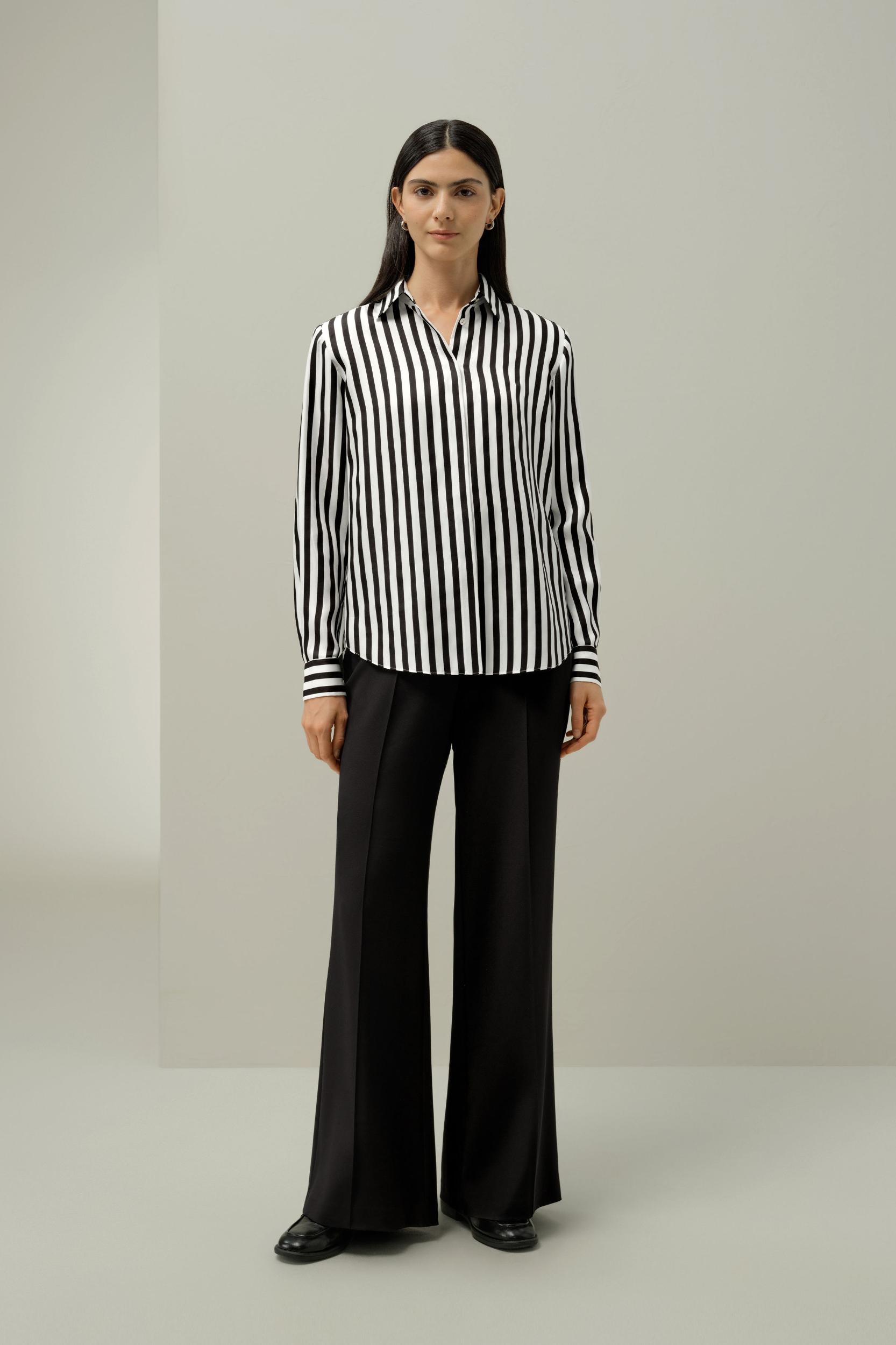 LILYSILK X LYDIA TOMLINSON Audrey Striped Shirt Product Image