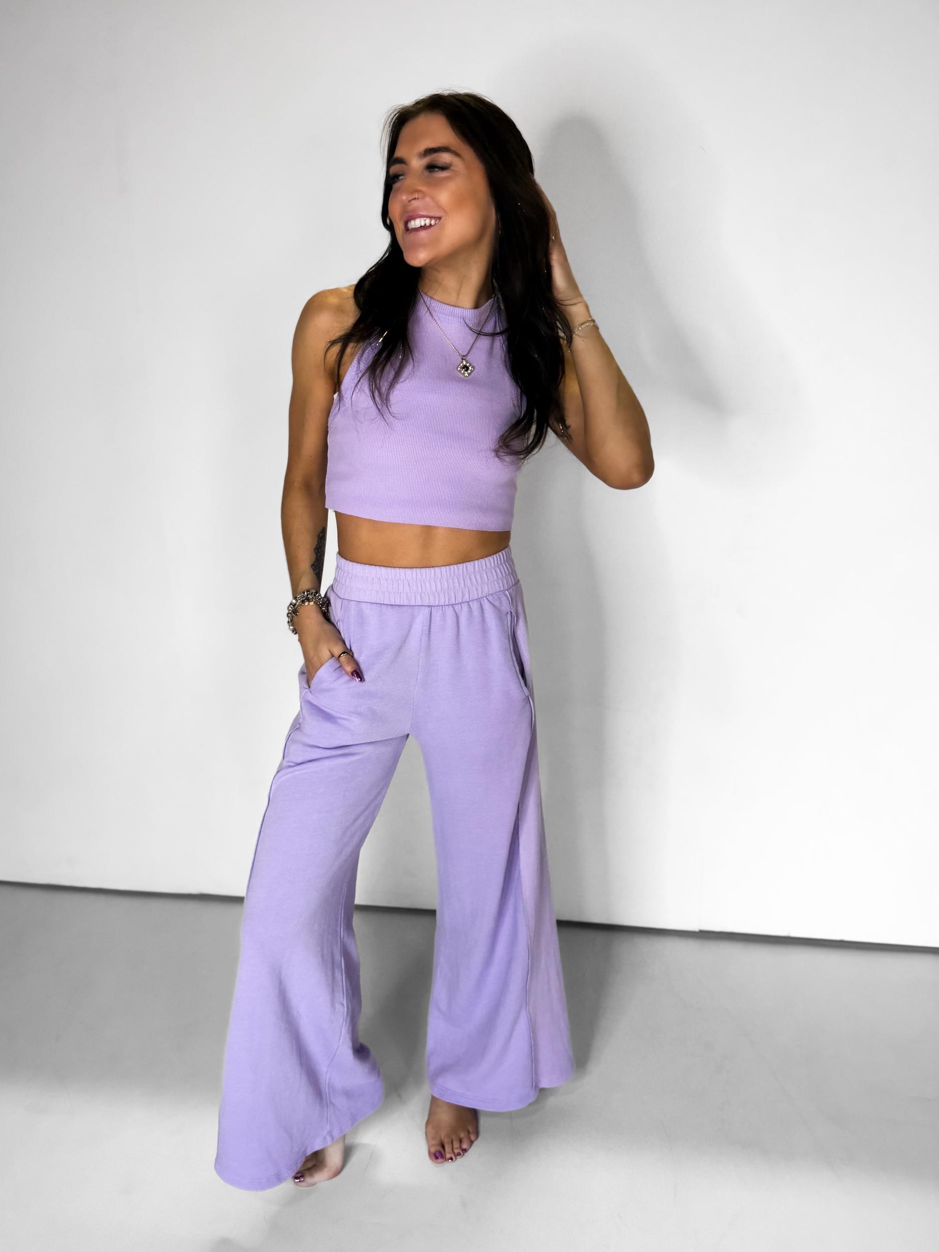 Morgie Lavender Wide Leg Pants Product Image
