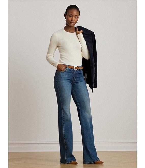 Lauren Ralph Lauren Soft Cotton Blend Crew Neck Long Sleeve Sweater Product Image