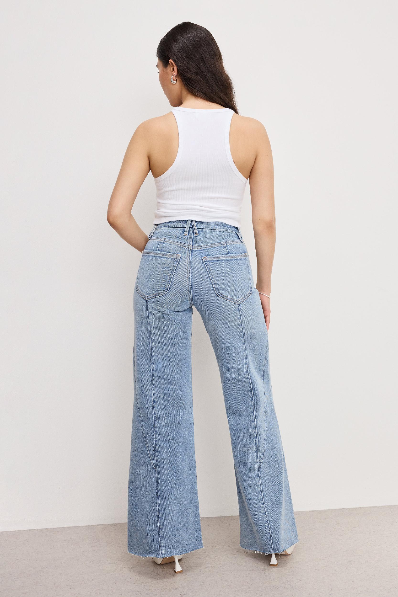 GOOD PETITE PALAZZO JEANS | INDIGO957 Product Image
