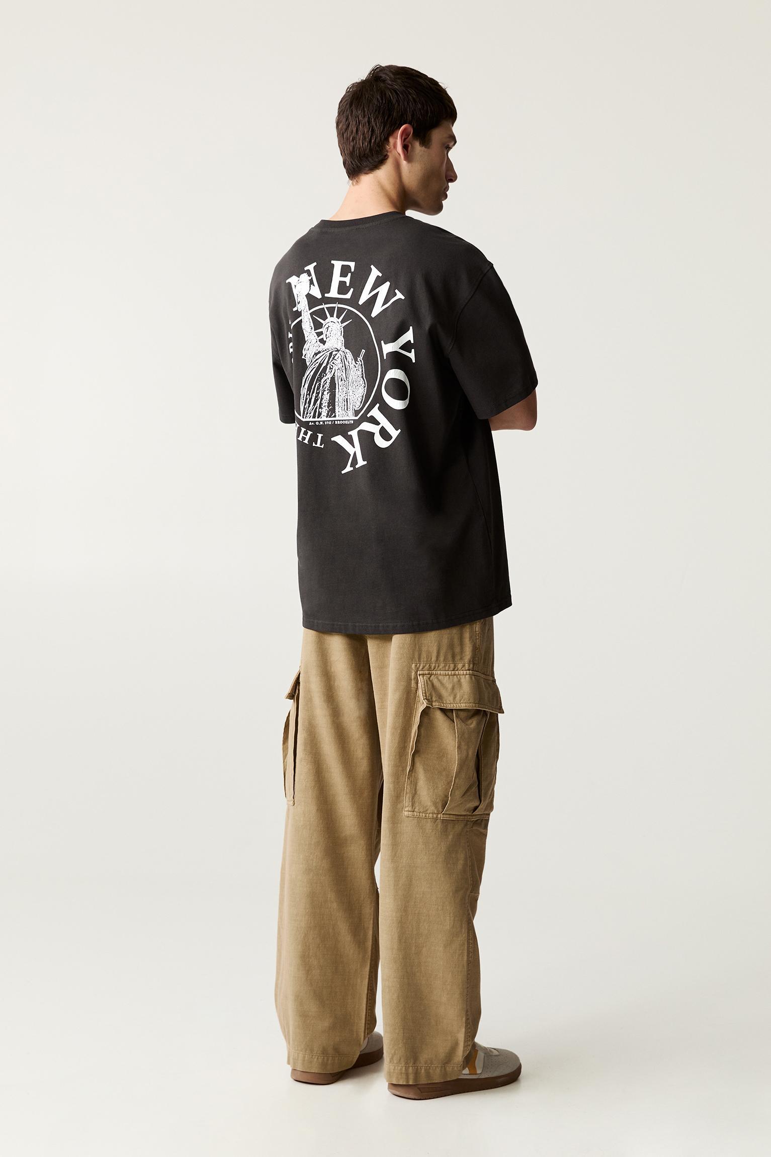 Washed baggy cargo pants Product Image