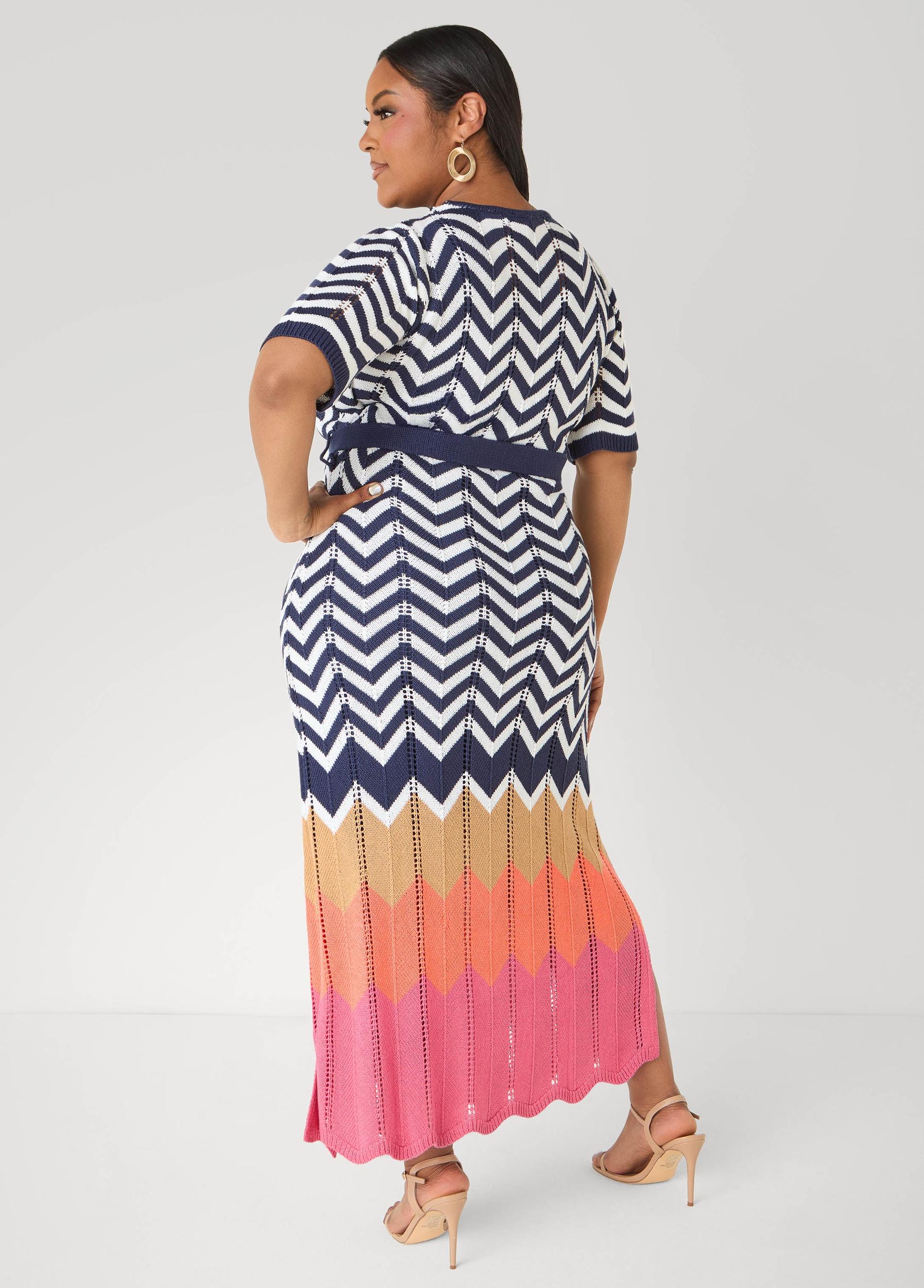 Zig Zag Pointelle Maxi Dress Product Image