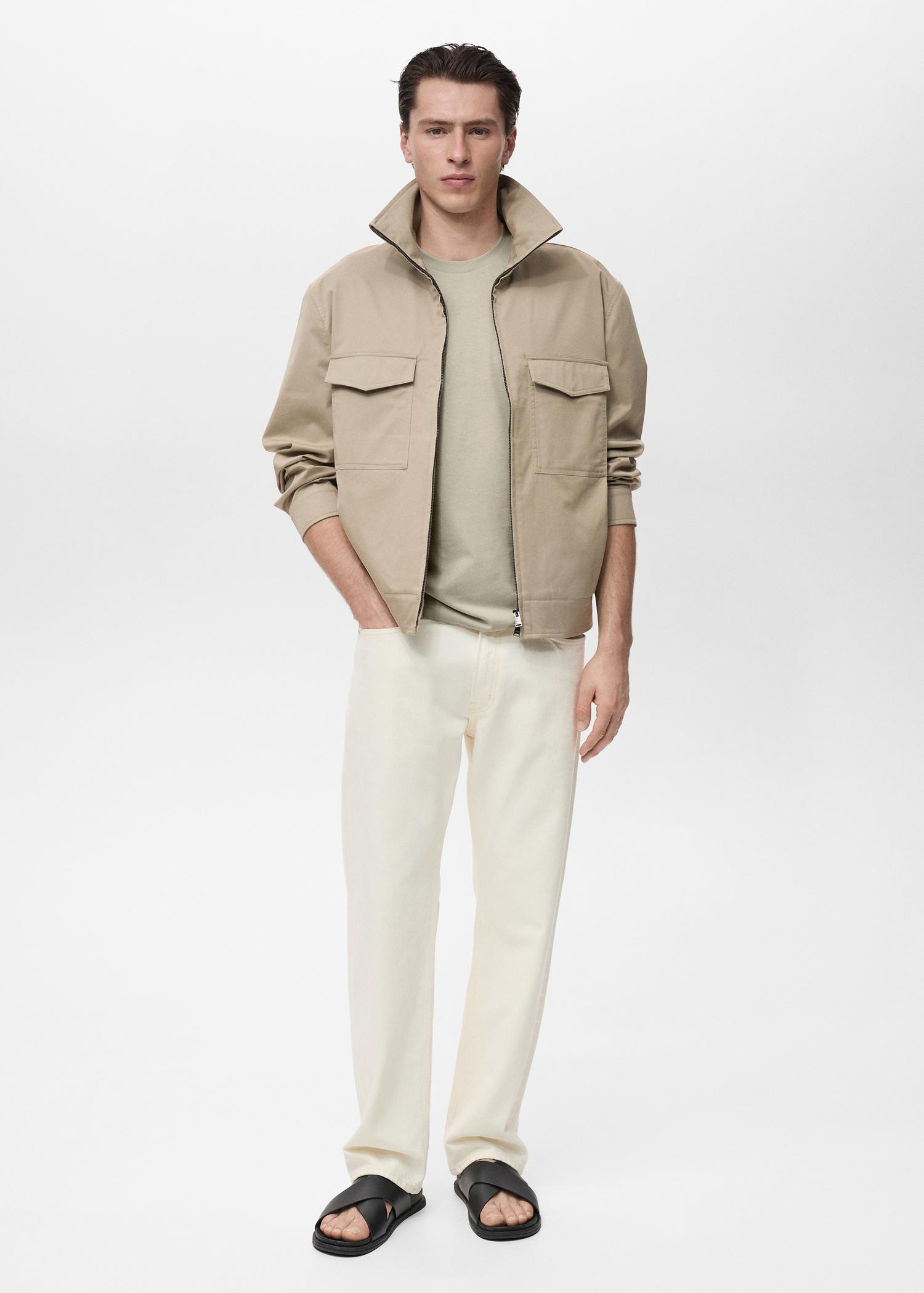 100% cotton slim-fit t-shirt - Men | MANGO USA Product Image