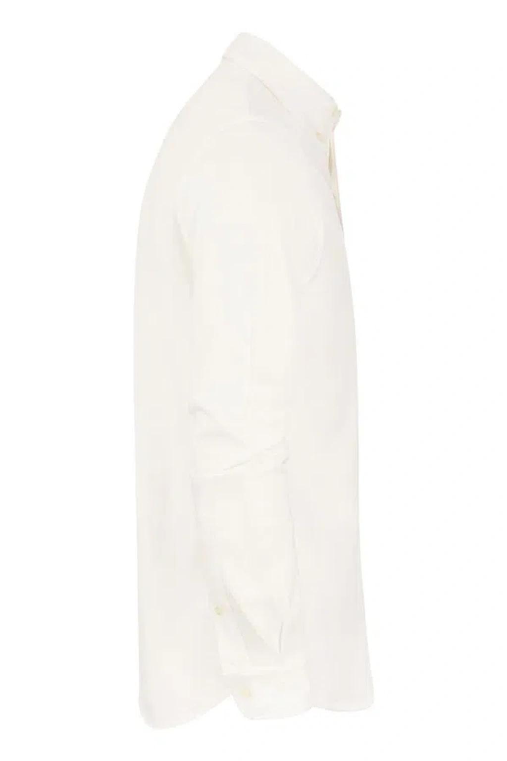 POLO RALPH LAUREN Long Sleeve Sport Shirt Clothing In White Product Image