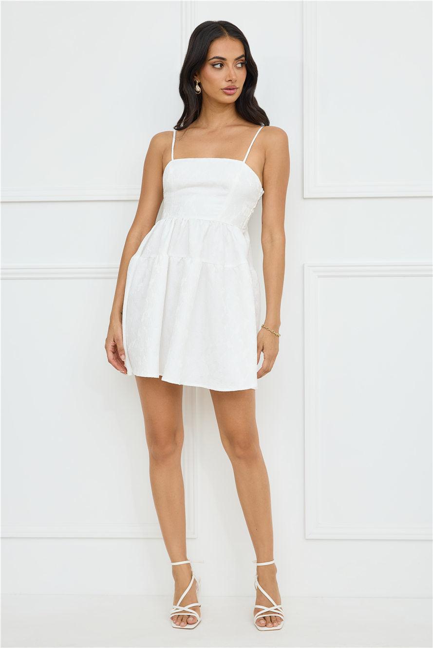 Softly Stunning Mini Dress White Product Image