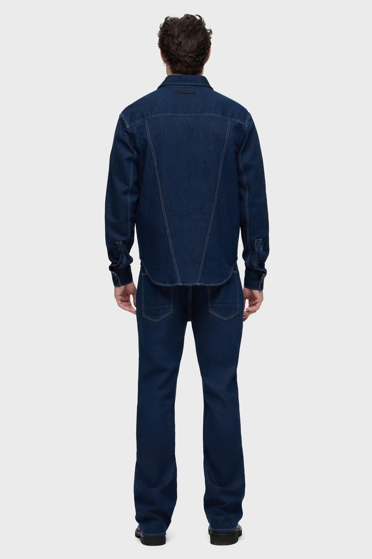 Long Sleeve Denim Shirt Male Product Image