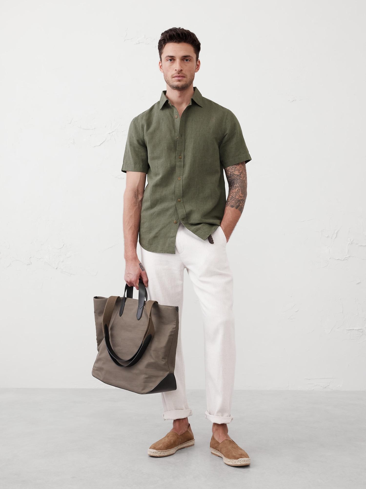 Slim Linen-Blend Shirt Product Image