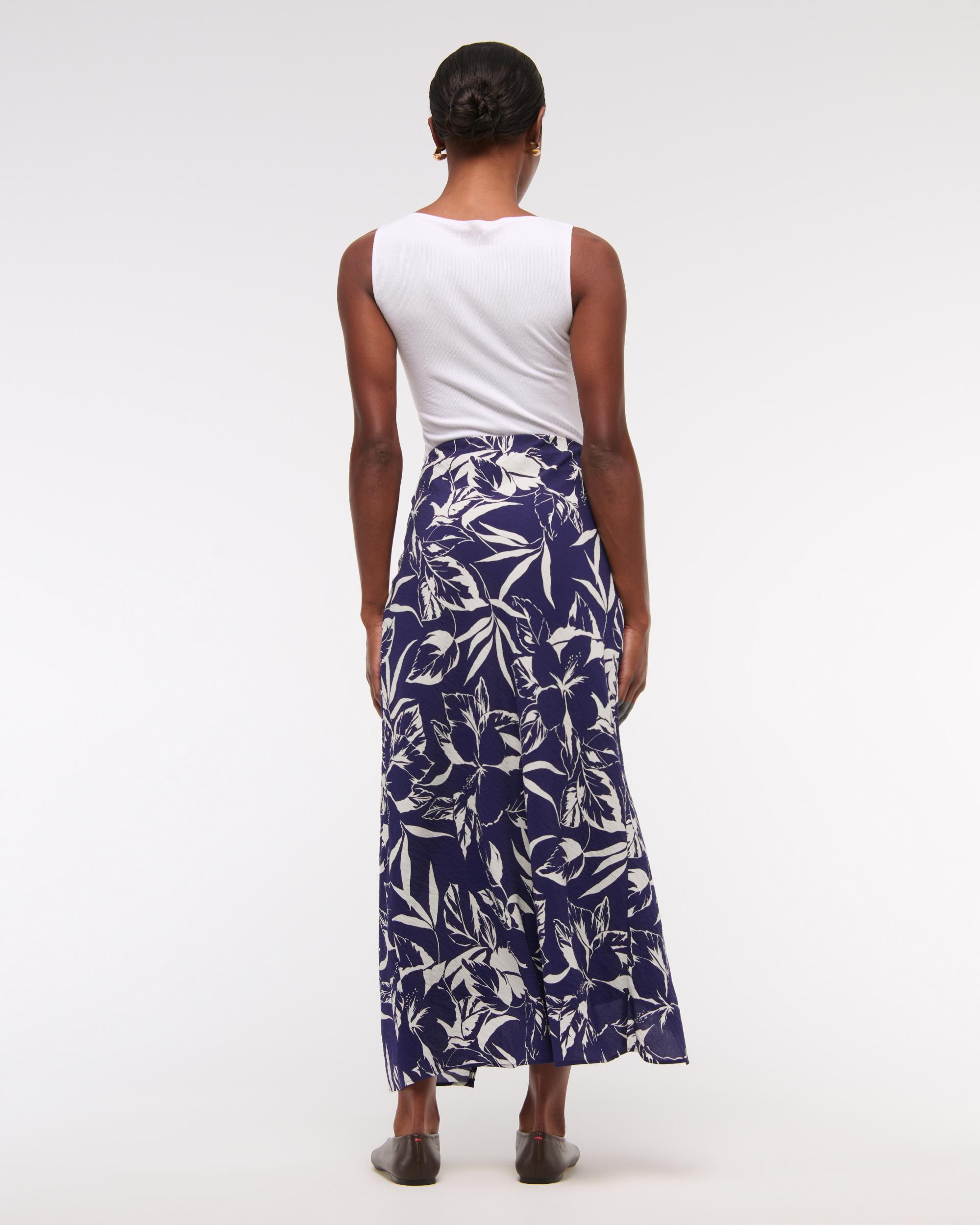 Mid Rise Sarong Maxi Skirt Product Image