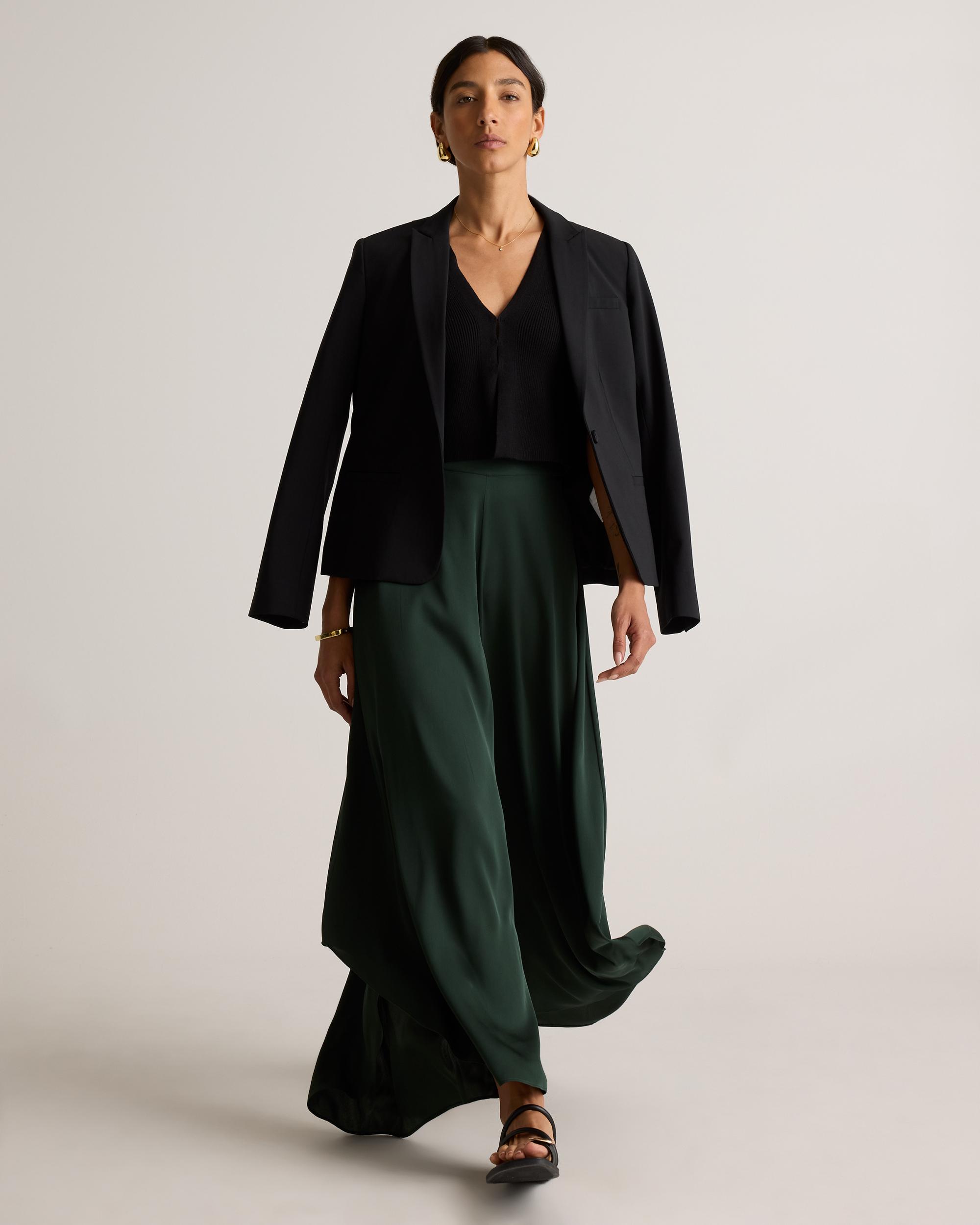 Quince | Women's Washable Stretch Silk Palazzo Pants Mulberry Silk Product Image