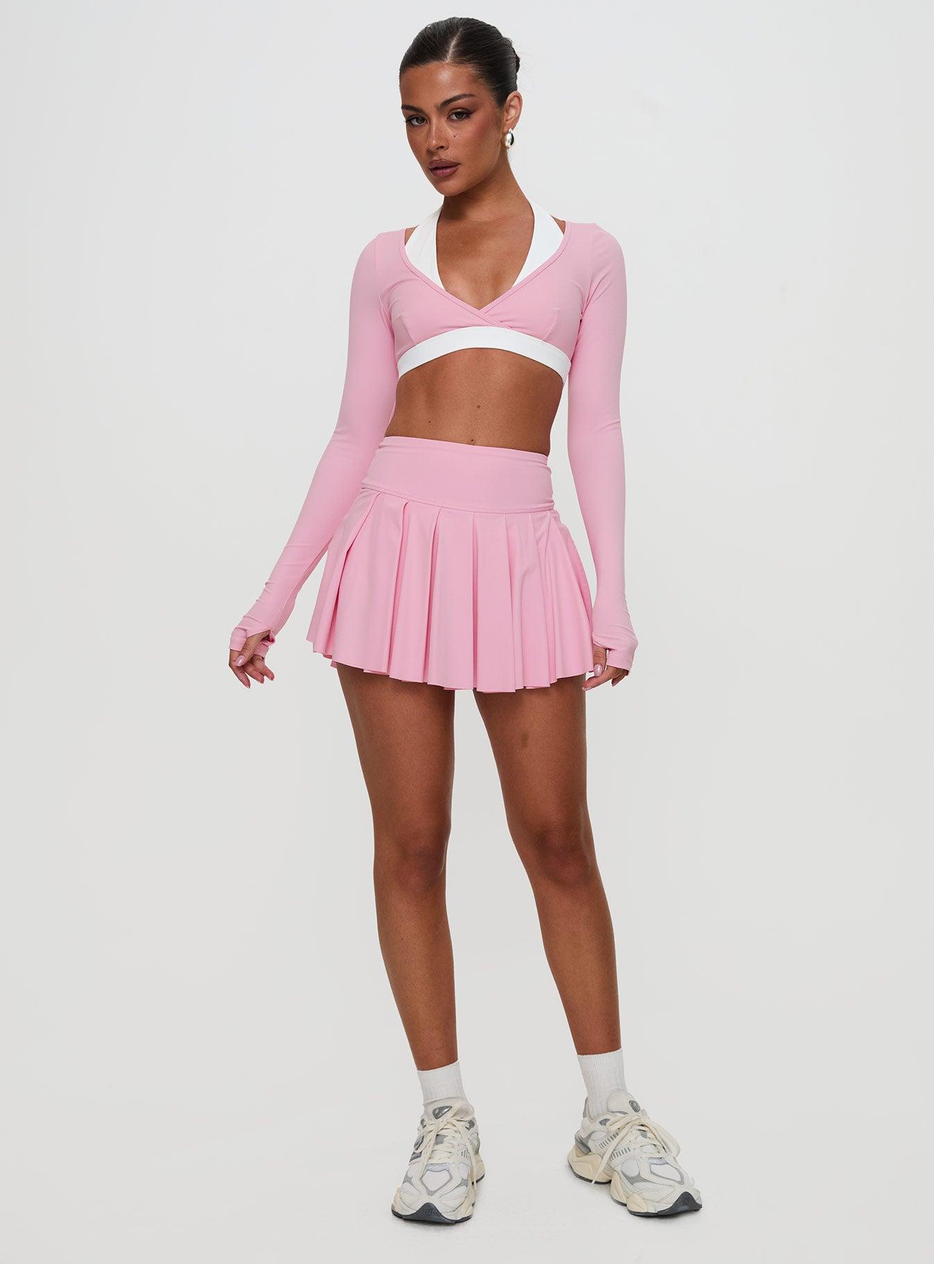 Dynamic Pleat Active Skort Pink Product Image