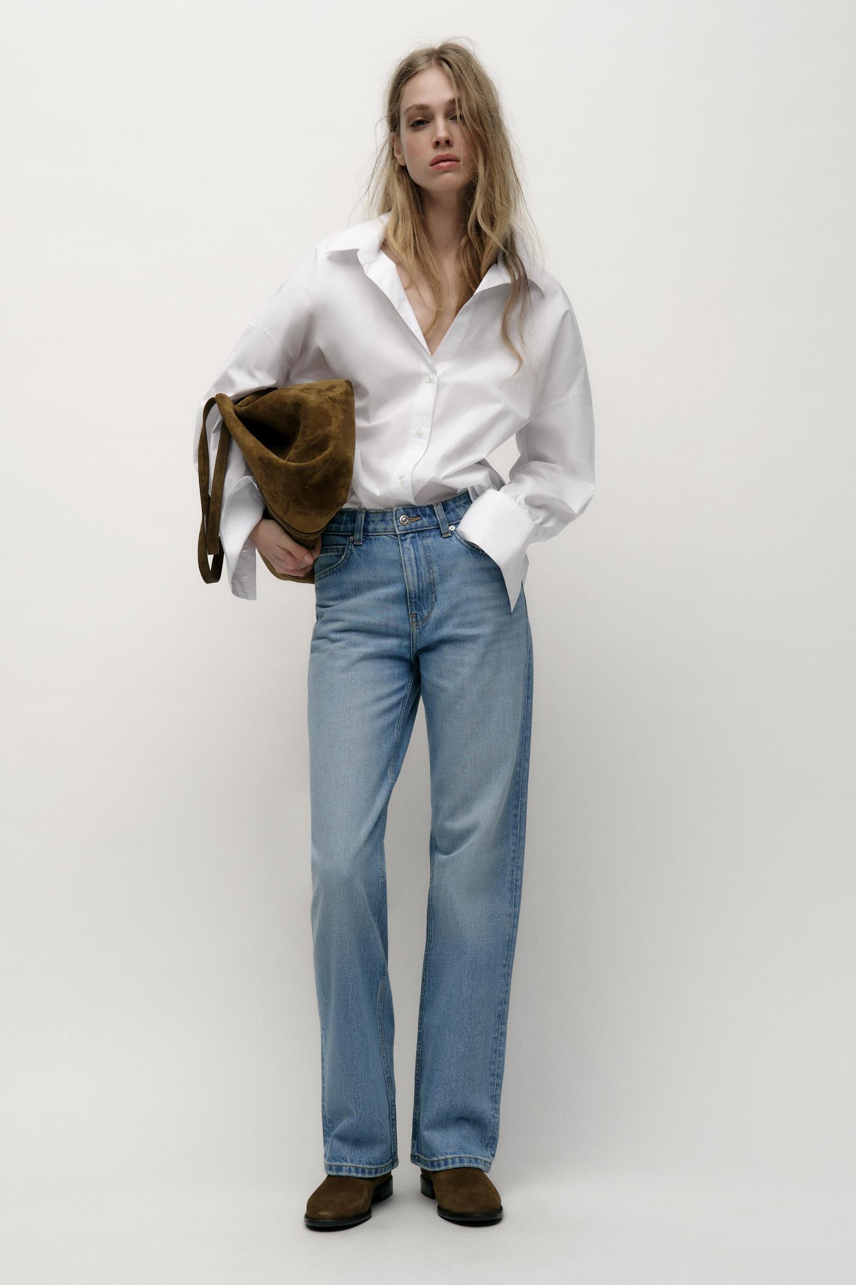 STRAIGHT LEG LONG LENGTH Z1975 JEANS WITH A HIGH WAIST Product Image