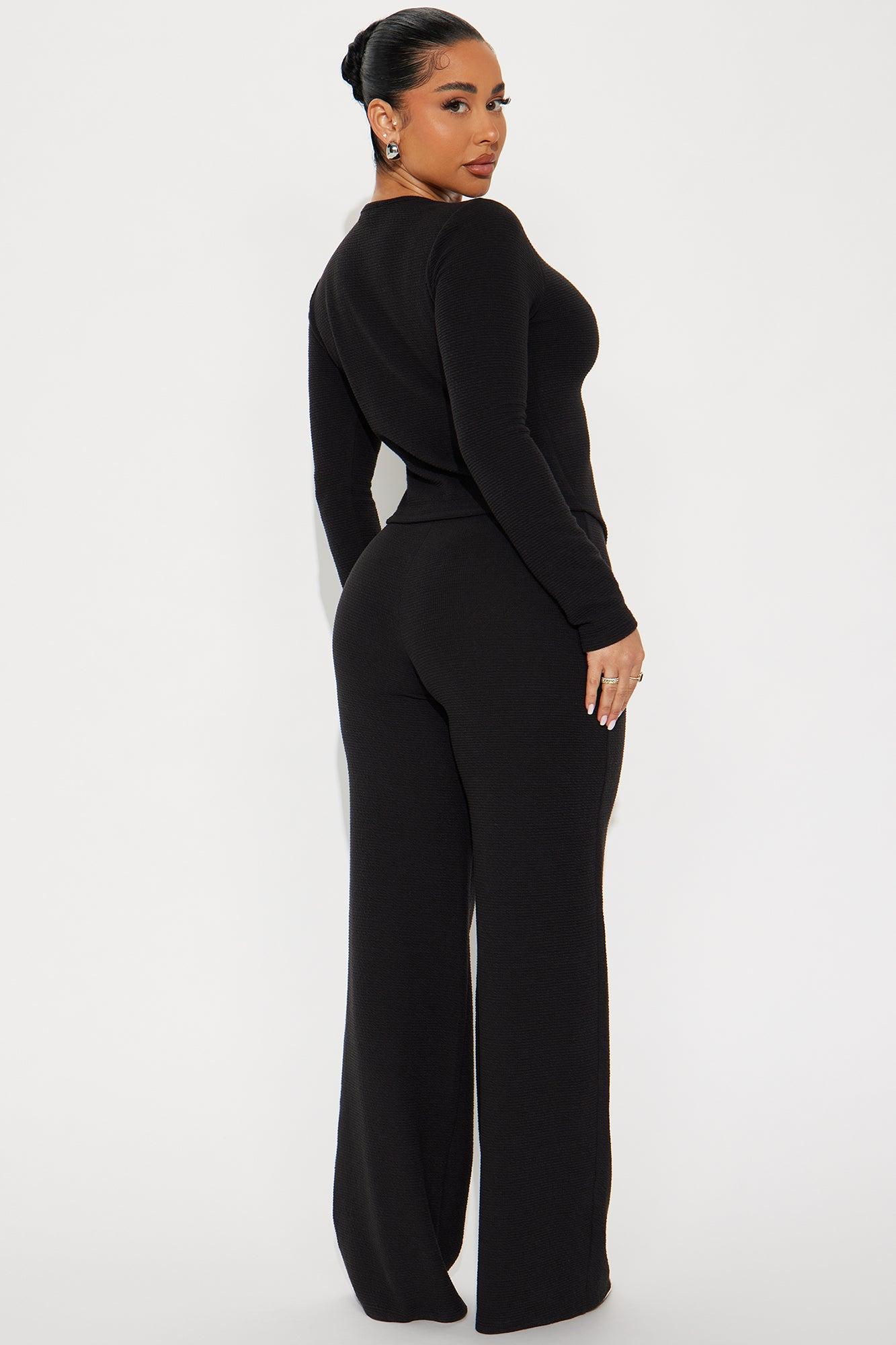 Always Nice Pant Set - Black Product Image