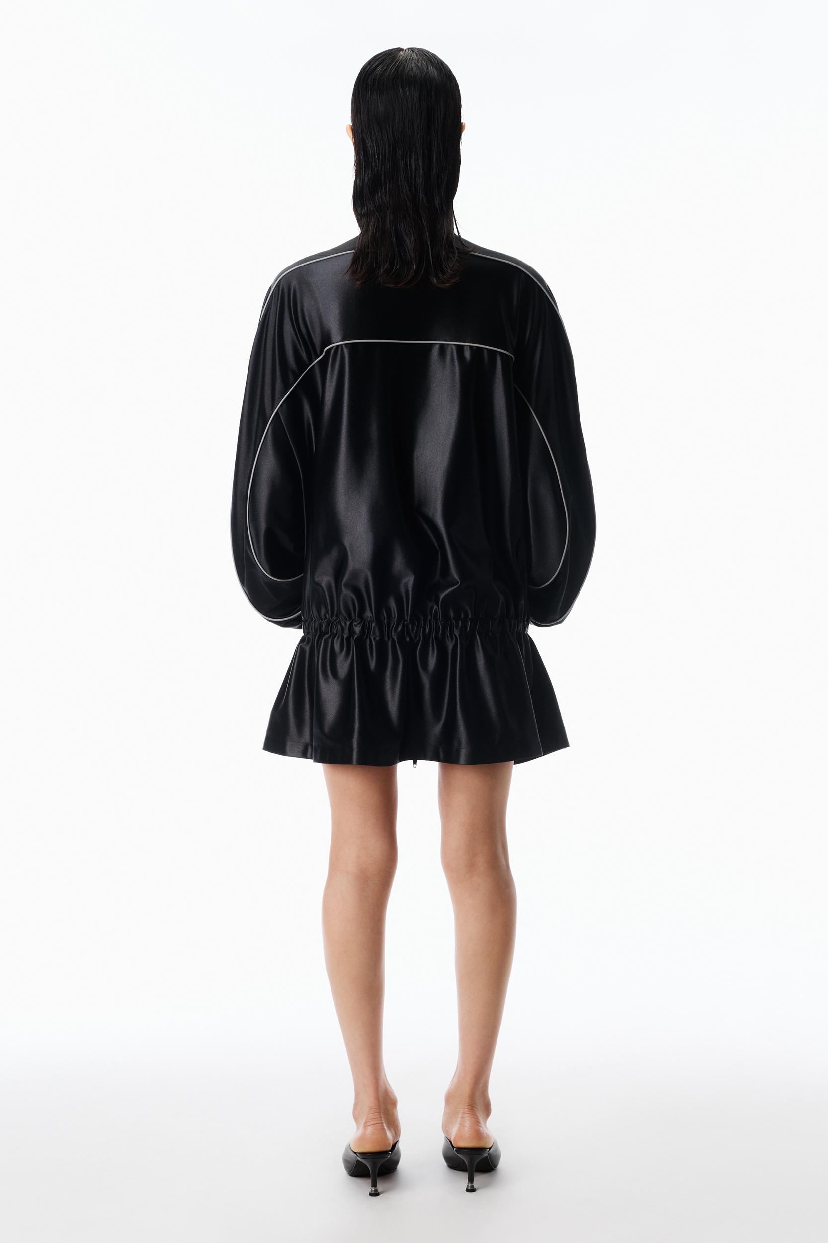 Drop Waist Parka Dress With Reflective Piping Product Image