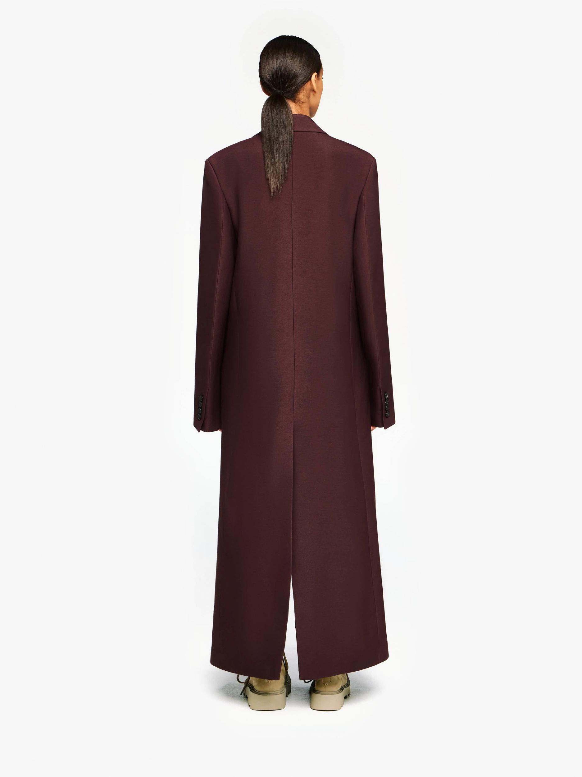 LONG COAT WITH SATIN HANDKERCHIEF Product Image